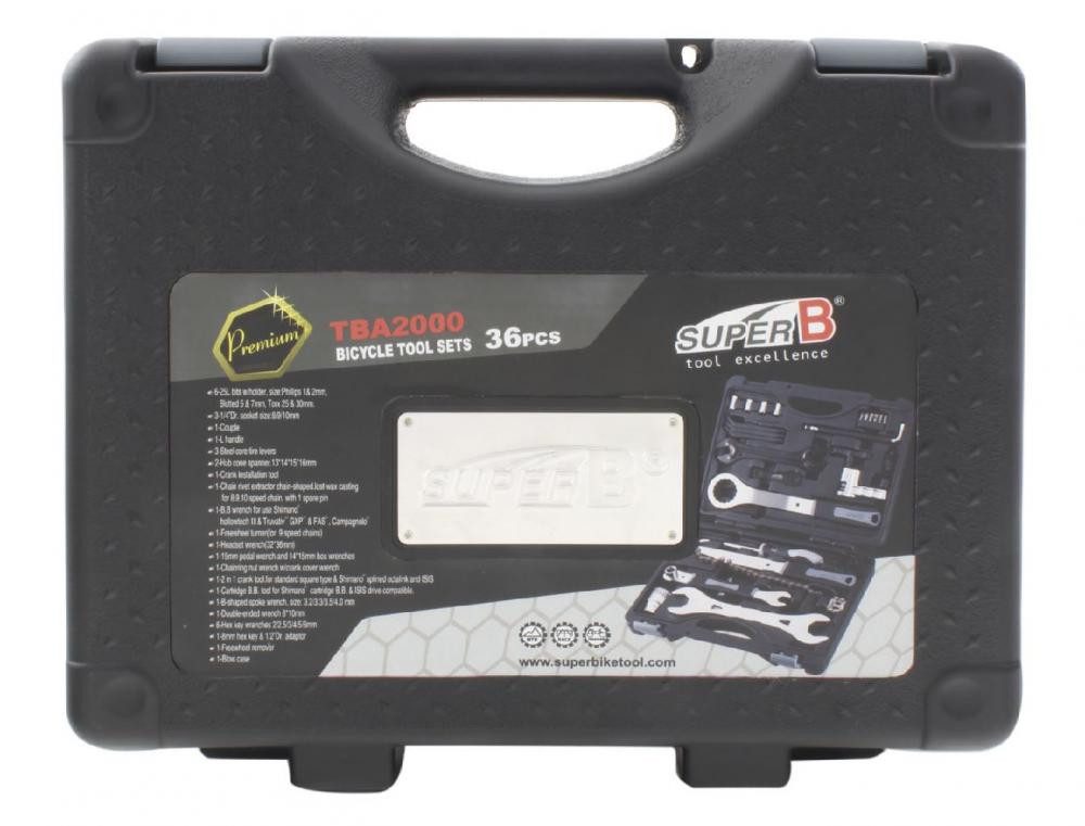 SUPER B Fahrradwerkzeugset SUPER B Premium Fahrrad Werkzeugkoffer TBA 2000 36 teilig