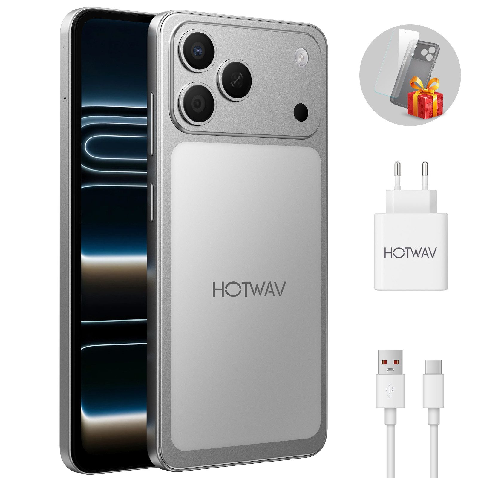 HOTWAV A17 Pro Max Handy, 12+128 GB/1 TB Smartphone, Android handy, Smartphone (16,7 cm/6.75 Zoll, 128 GB Speicherplatz, 13 MP Kamera, Smartphone ohne Vertrag, Günstige Smartphone, 5160 mAh)