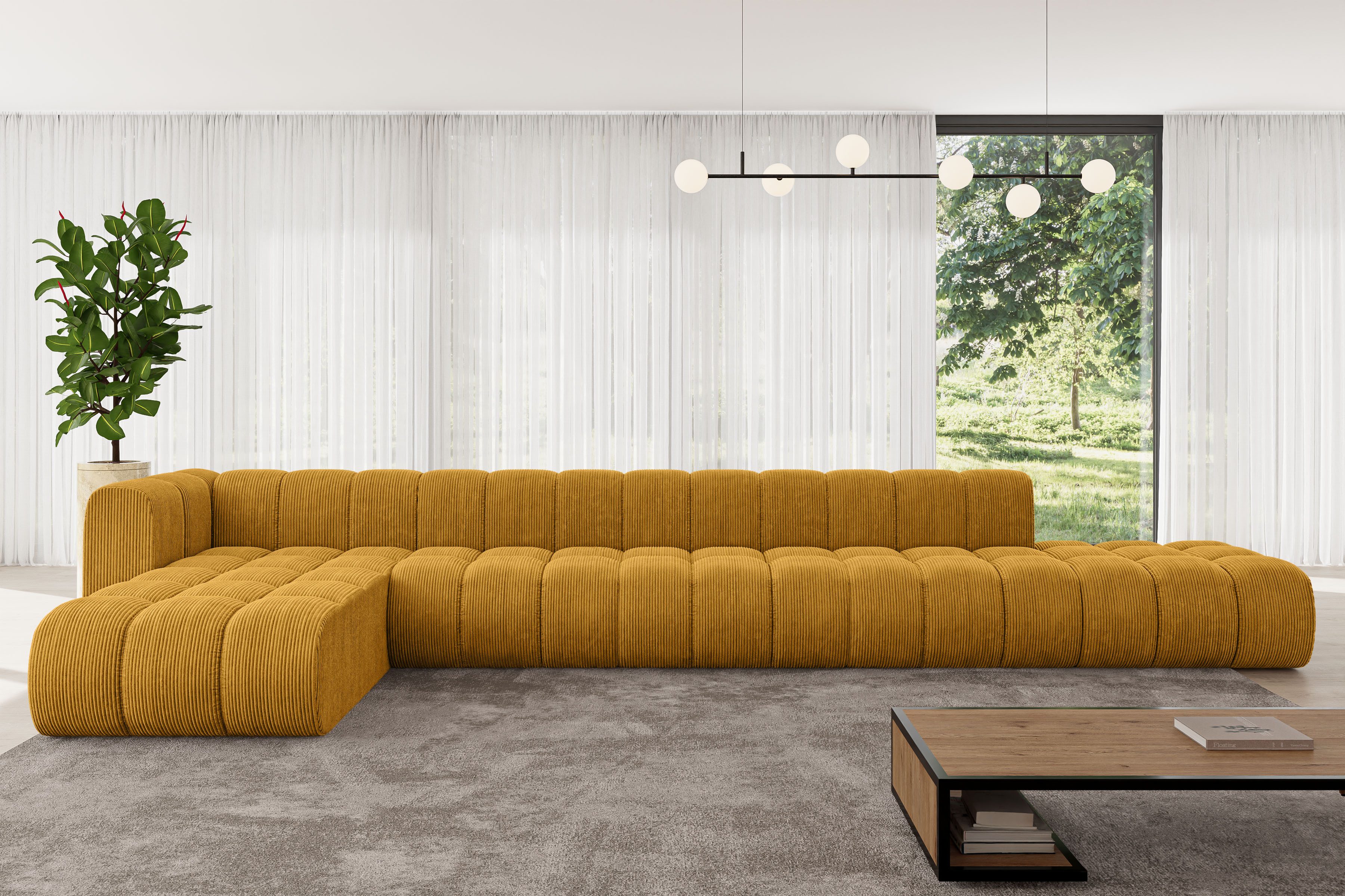 ALTDECOR Ecksofa Zuvon-L3, Sofa Praktische Bequeme Funktionsecke Couch L-Form Eckcouch, Corner Sofa L-Form Vielseitige Sofa Wohnzimmer 478x177x70