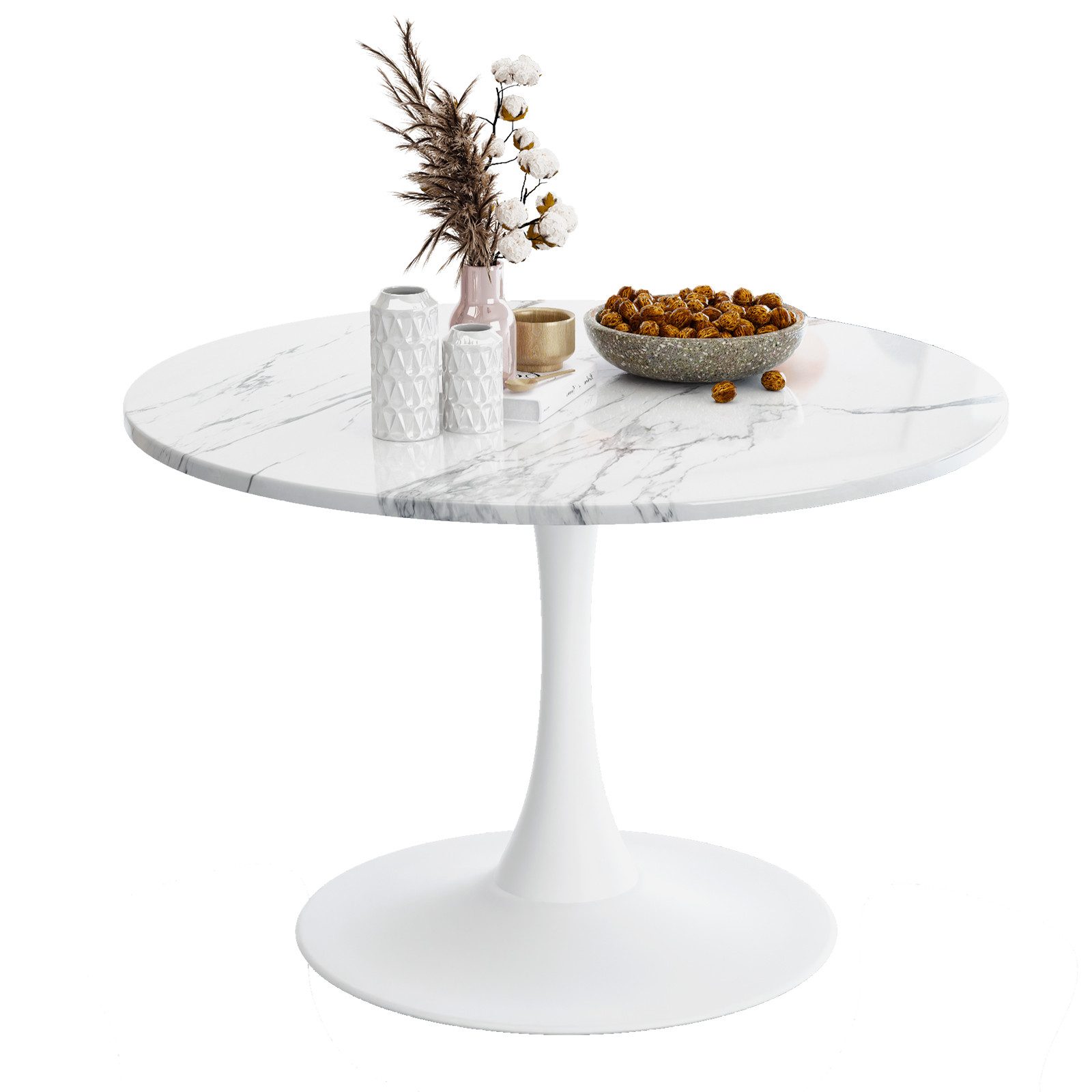 TWSOUL Esstisch Moderner Esstisch Rund, Küchentisch Esszimmertisch Ø 80 günstig online kaufen