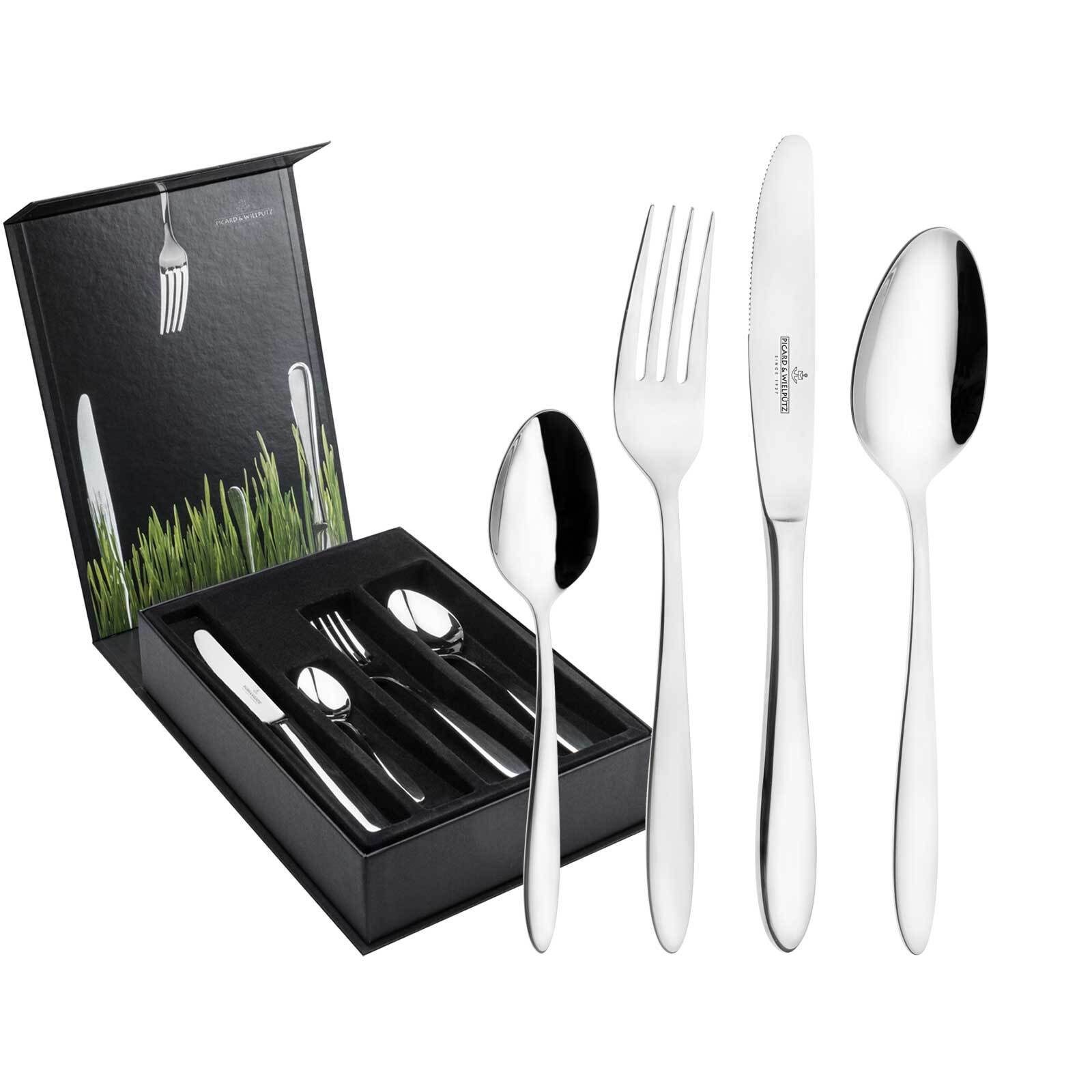 Picard & Wielpütz Solingen Besteck-Set Bozen Tafelbesteck inkl. Besteckbox 24er Set (24-tlg), Metall, Spülmaschinengeeignet