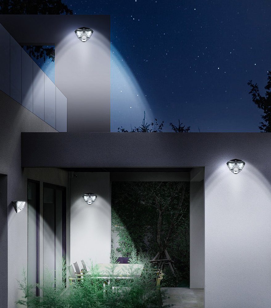 Baseus LED Außen-Wandleuchte »Baseus Solar LED Leuchte Lampe Straßenlaterne  Garten im Freien mit Bewegungssensor Bodenstrahler Außenleuchte Wasserdicht«