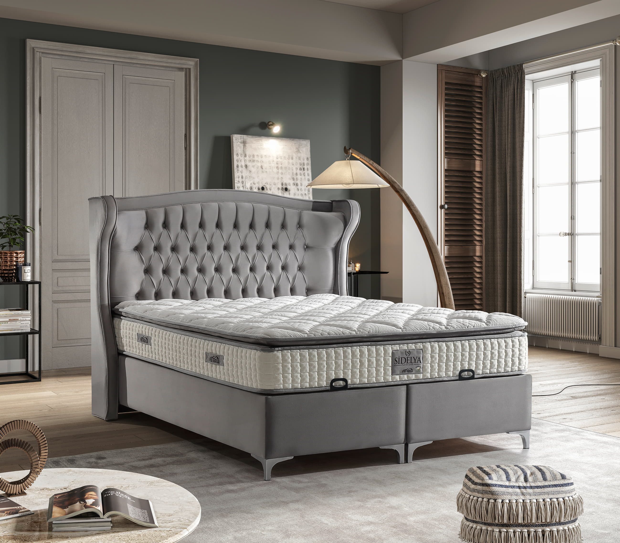 Villa Möbel Boxspringbett Sidelya (Bett Set), günstig online kaufen