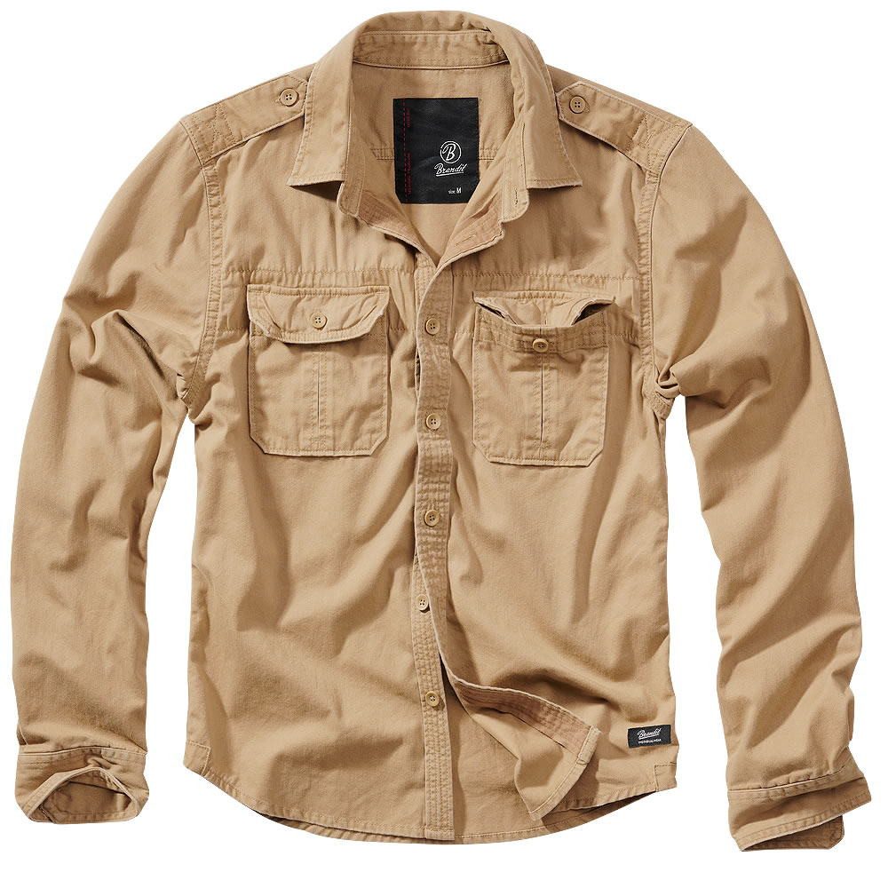 Funktionshemd Vintage Shirt Herren Cargo Hemd Langarm Übergröße
