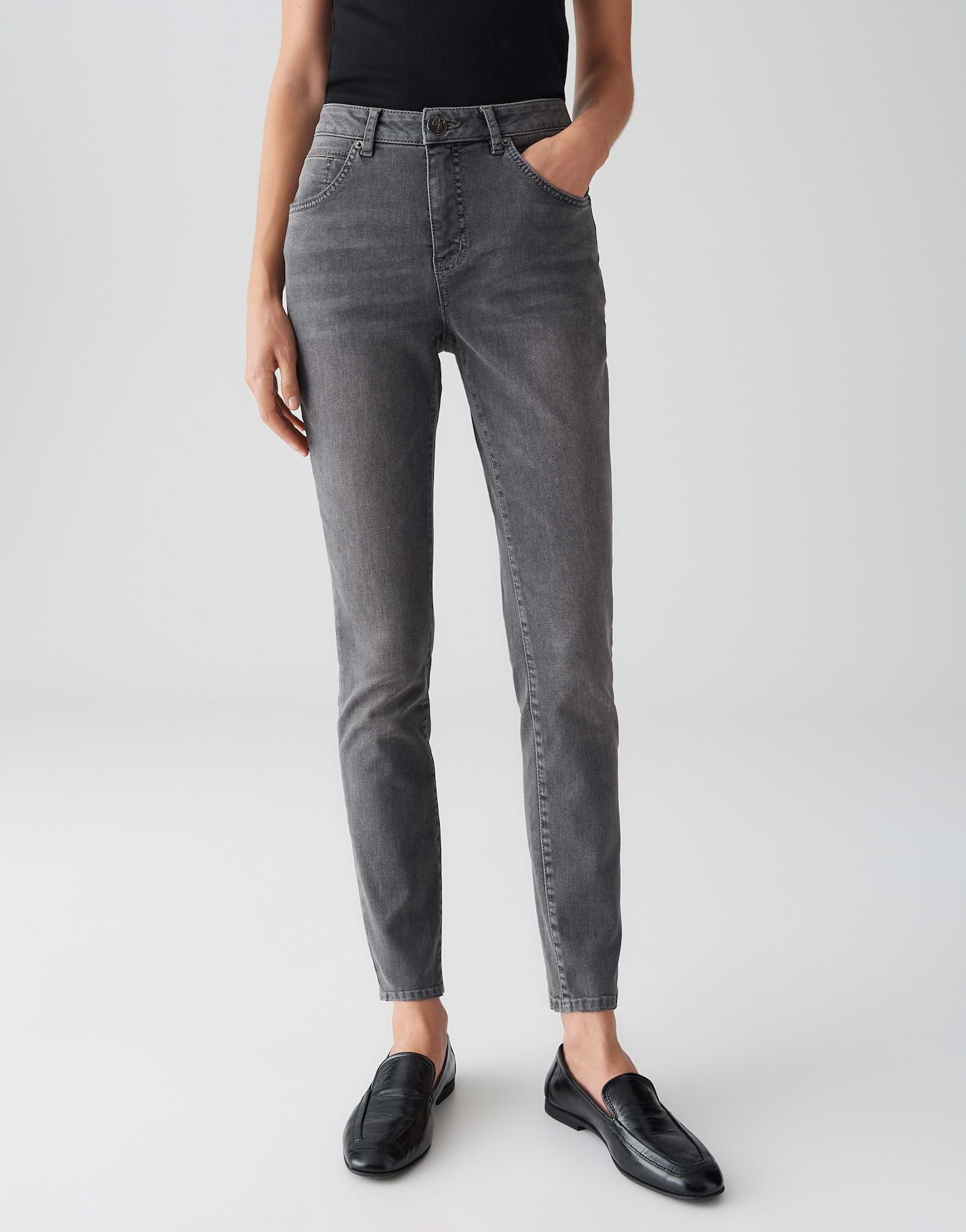 OPUS Slim-fit-Jeans ELIYA CITY aus nachhaltigem BCI Cotton Mix Mid Rise, Ankle, Slim Fit