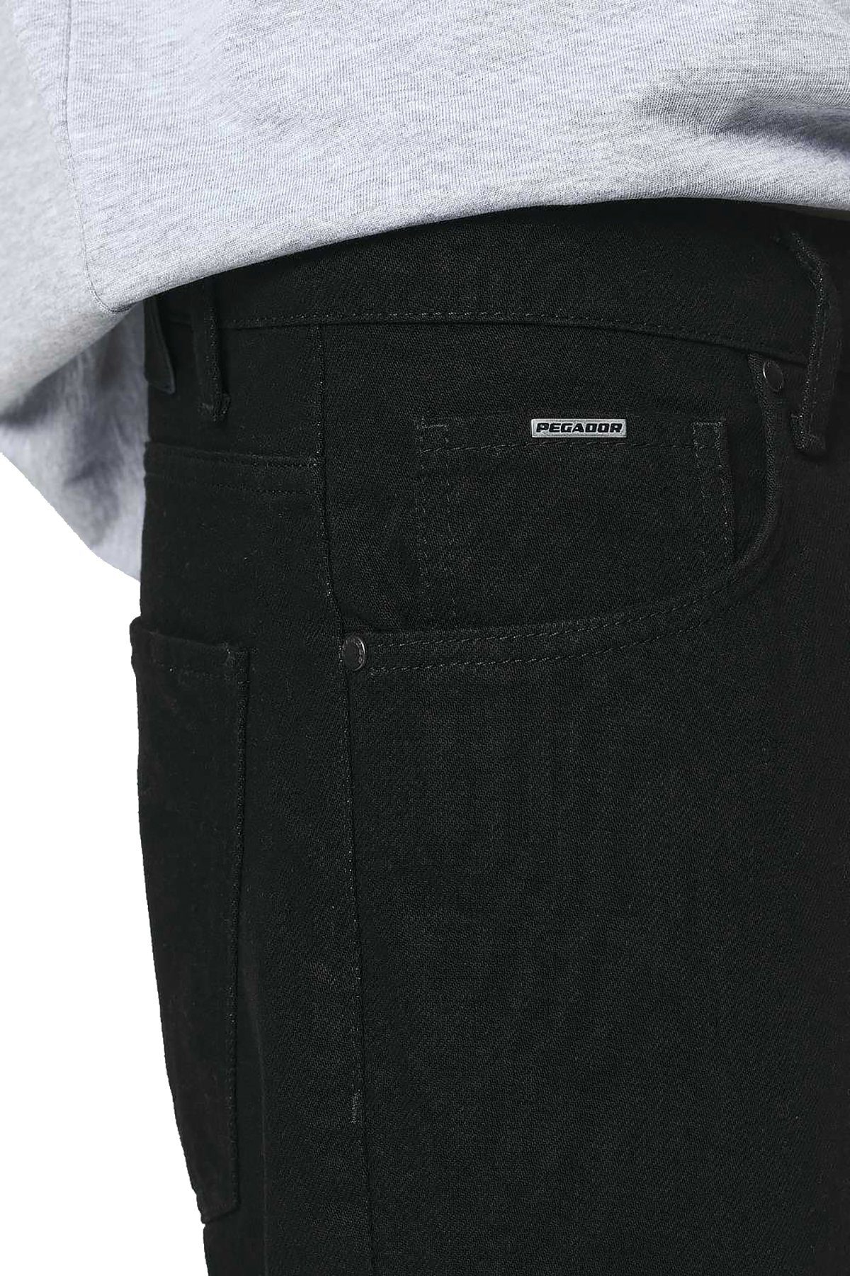 (1-tlg., logogeprägte 5-Pocket-Jeans Set) Knöpfe Nieten Straight Baures und Pegador kein