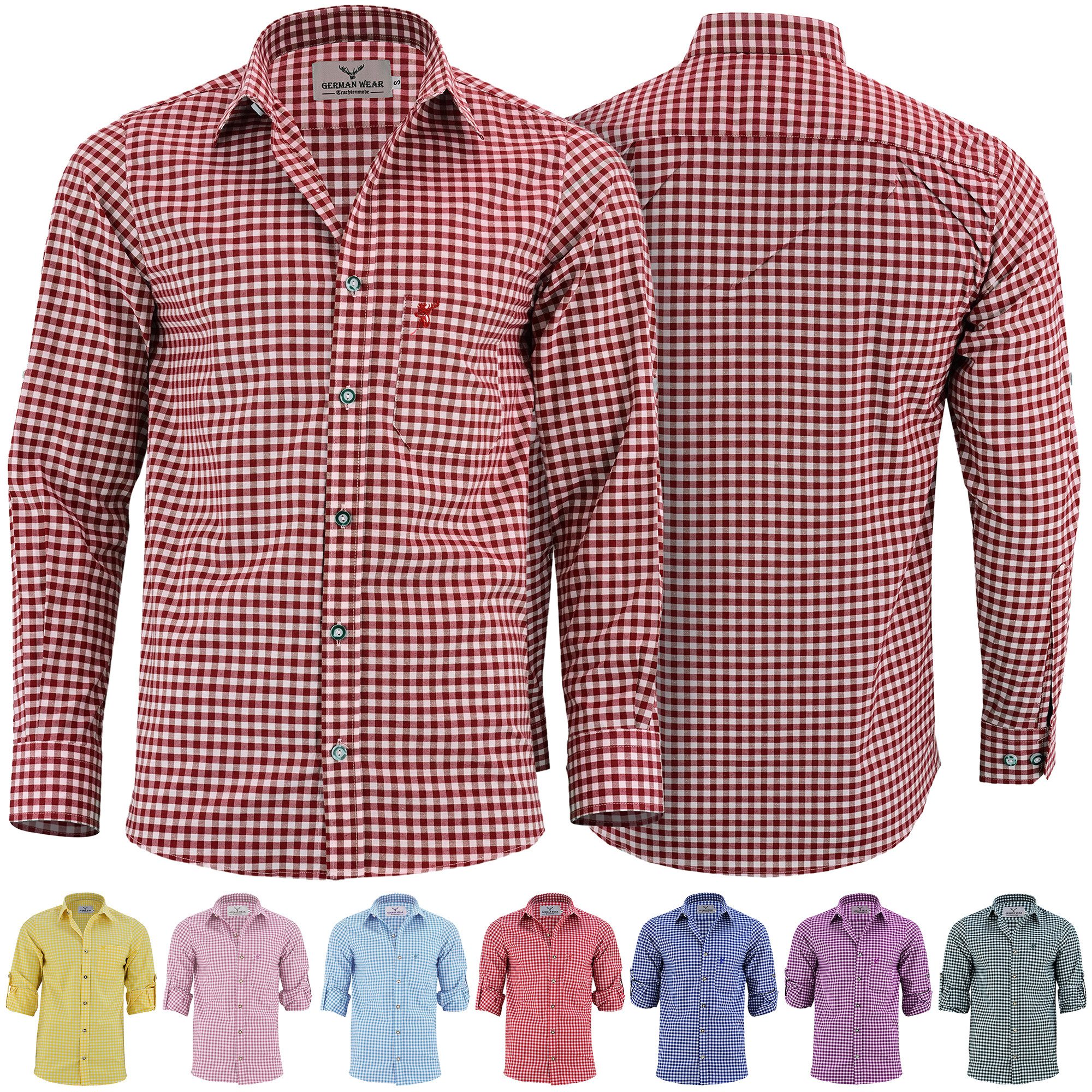 German Wear Trachtenhemd GW120x Trachtenhemd Langarm hemd Trachtenmode Hemd
