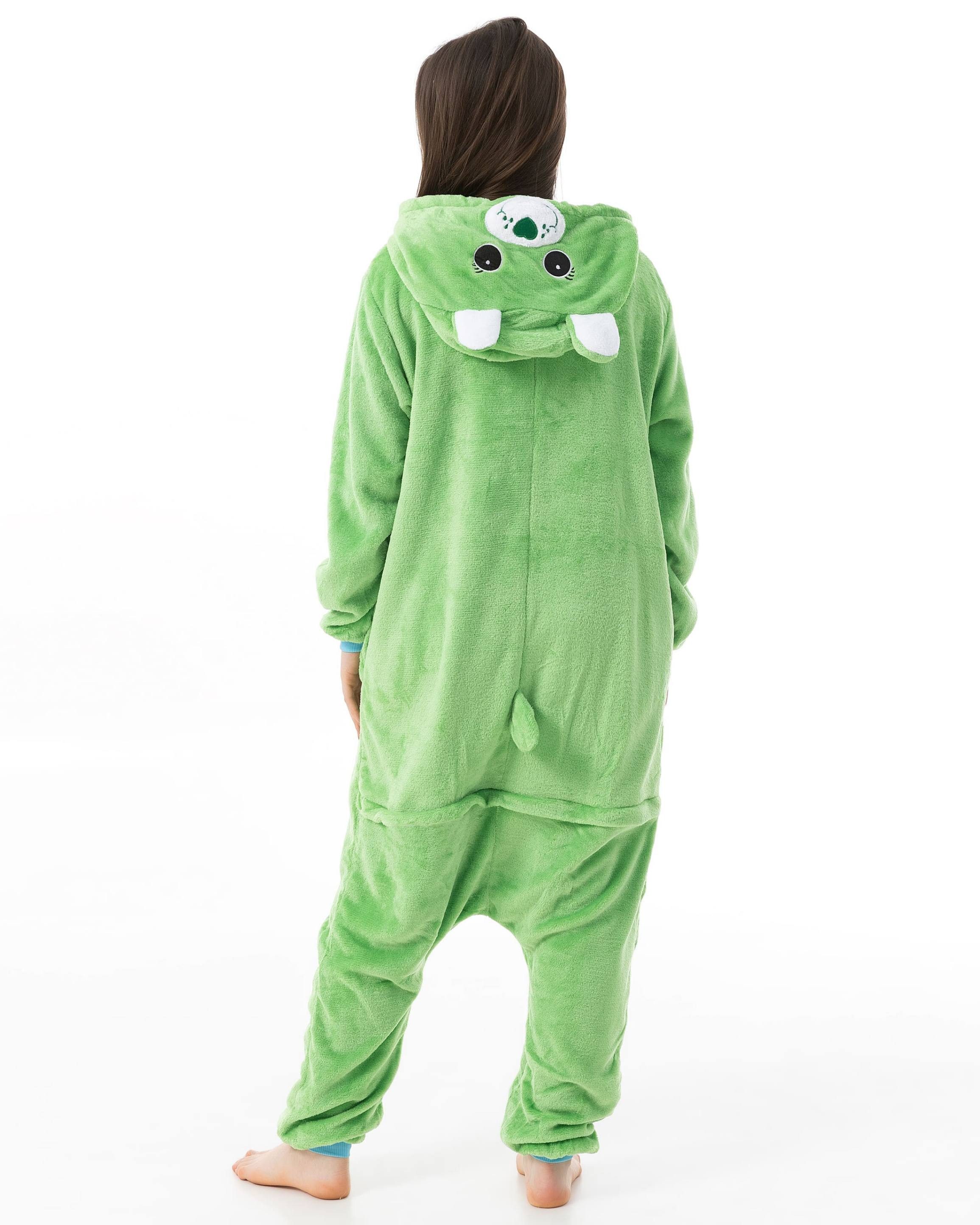 Katara Partyanzug Glücksbärchis Jumpsuit Onesie für Erwachsene S-XL, Karneval Kostüm, Kigurumi - Glücksbärchi Kleeblatt grün XL (175-185cm)