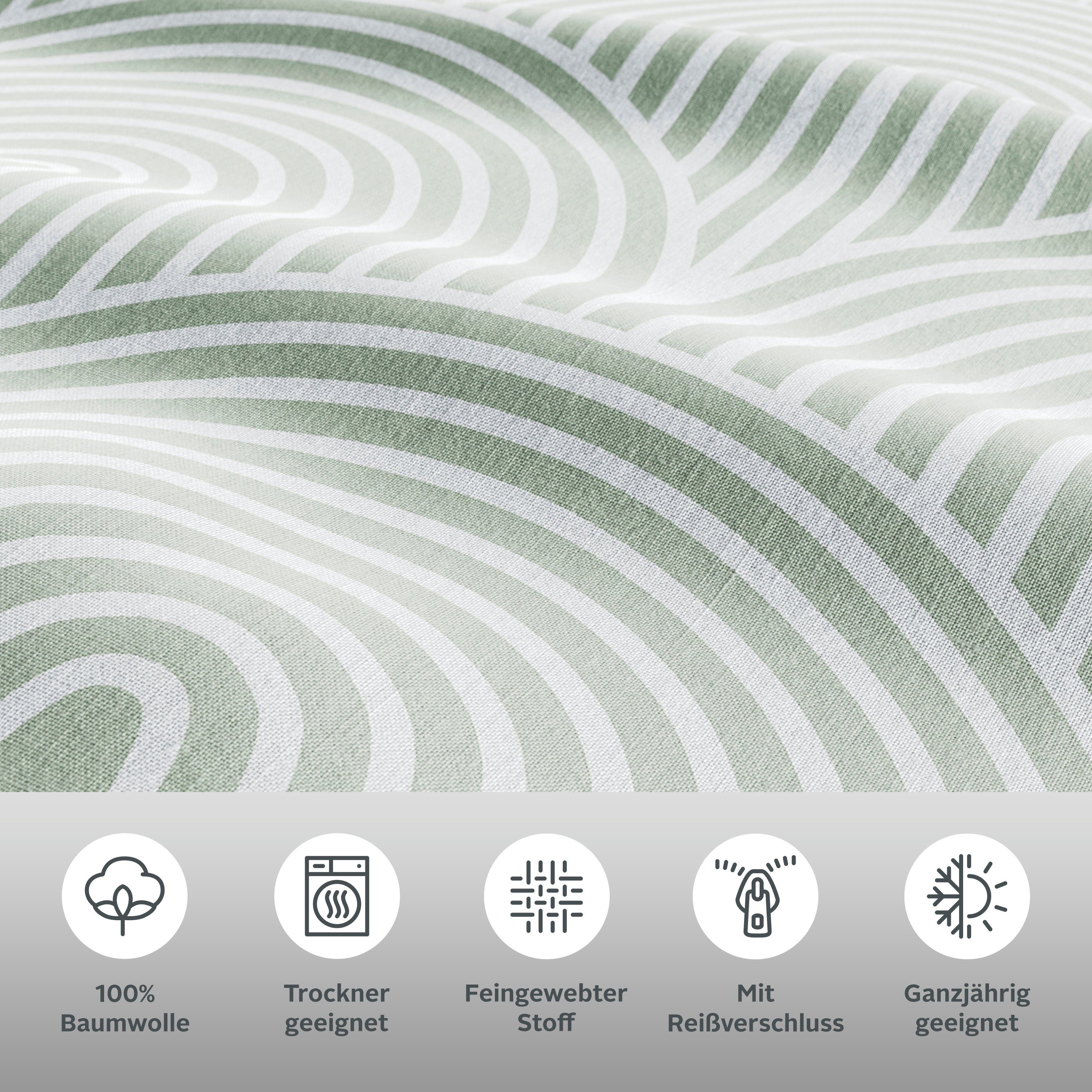 Leonique Bettwäsche Matilda in Gr. 135x200 oder 155x220 cm, Renforcé, 2 teilig, Bettwäsche aus Baumwolle, Bettwäsche mit skandinavischem Design