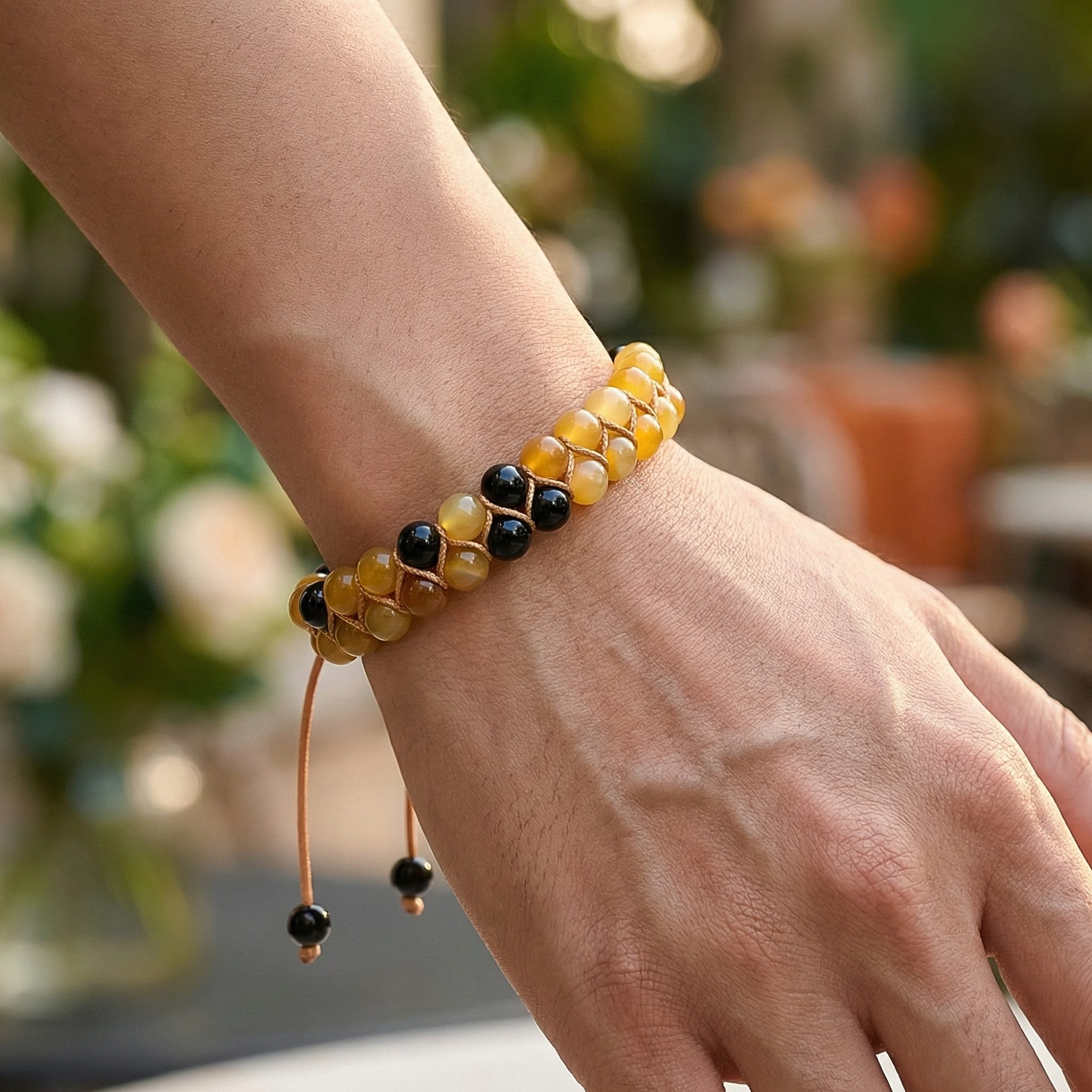 UNIQAL.de Perlenarmband aus Naturstein – zweireihig, 6 mm, Unisex (Edelstah günstig online kaufen