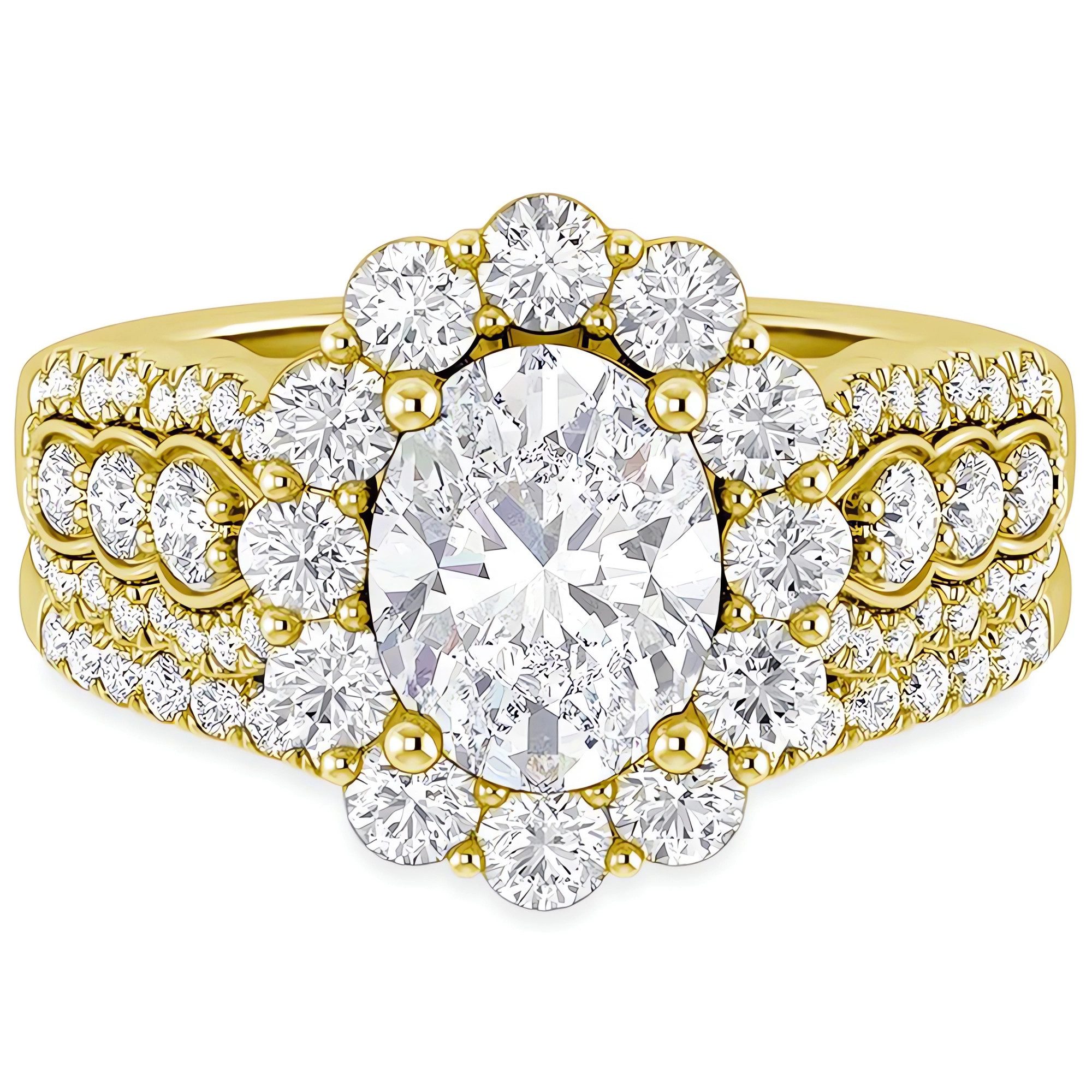 Jumpeak Diamantring Ring Gold Damen 585 Echtgold, Eheringe, Diamantring, Ge günstig online kaufen