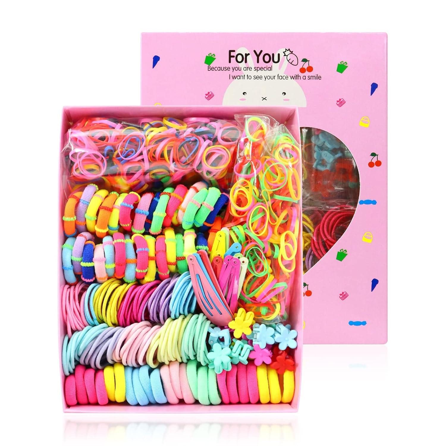 LuxusKollektion Haarstyling-Set 830-teiliges Mädchen Haarschmuck Set Kinder Mini Haarclip Gummibänder