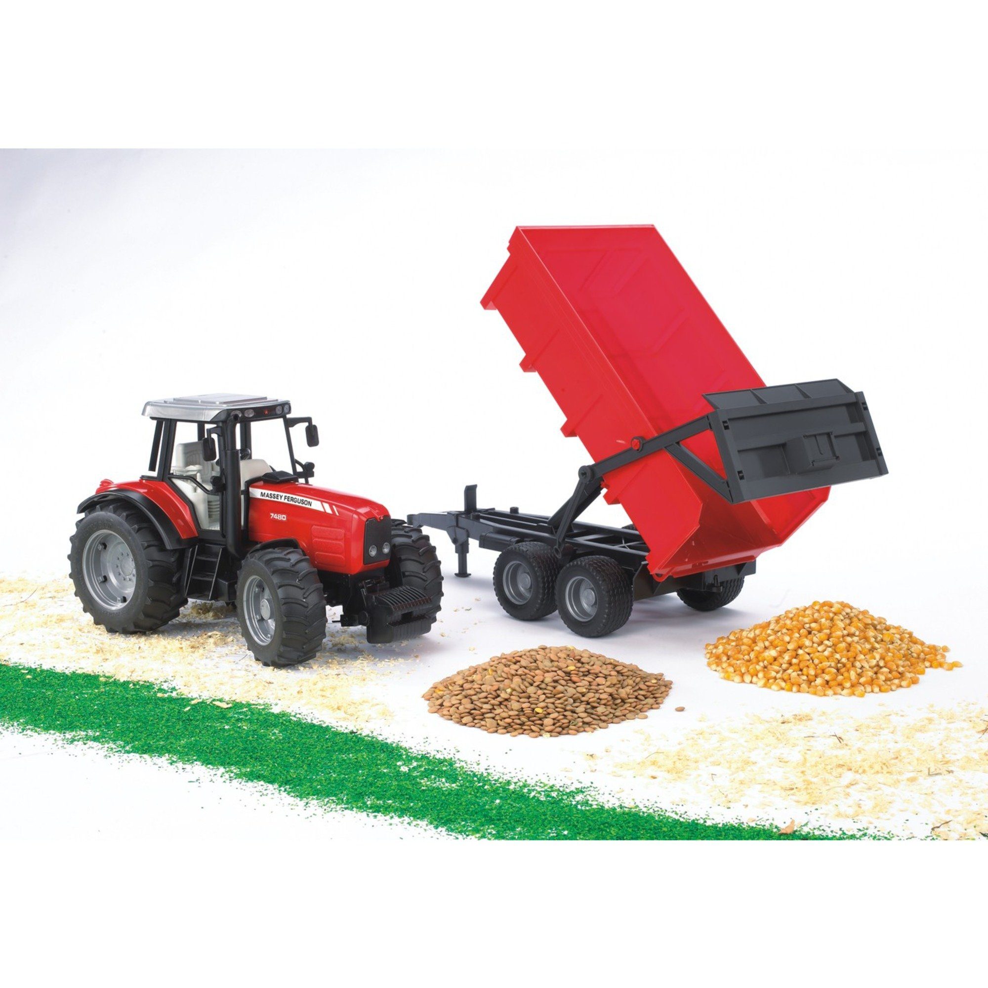 Bruder® Spielzeug-LKW bruder Massey Ferguson 7480, Modellfahrzeug, (mit