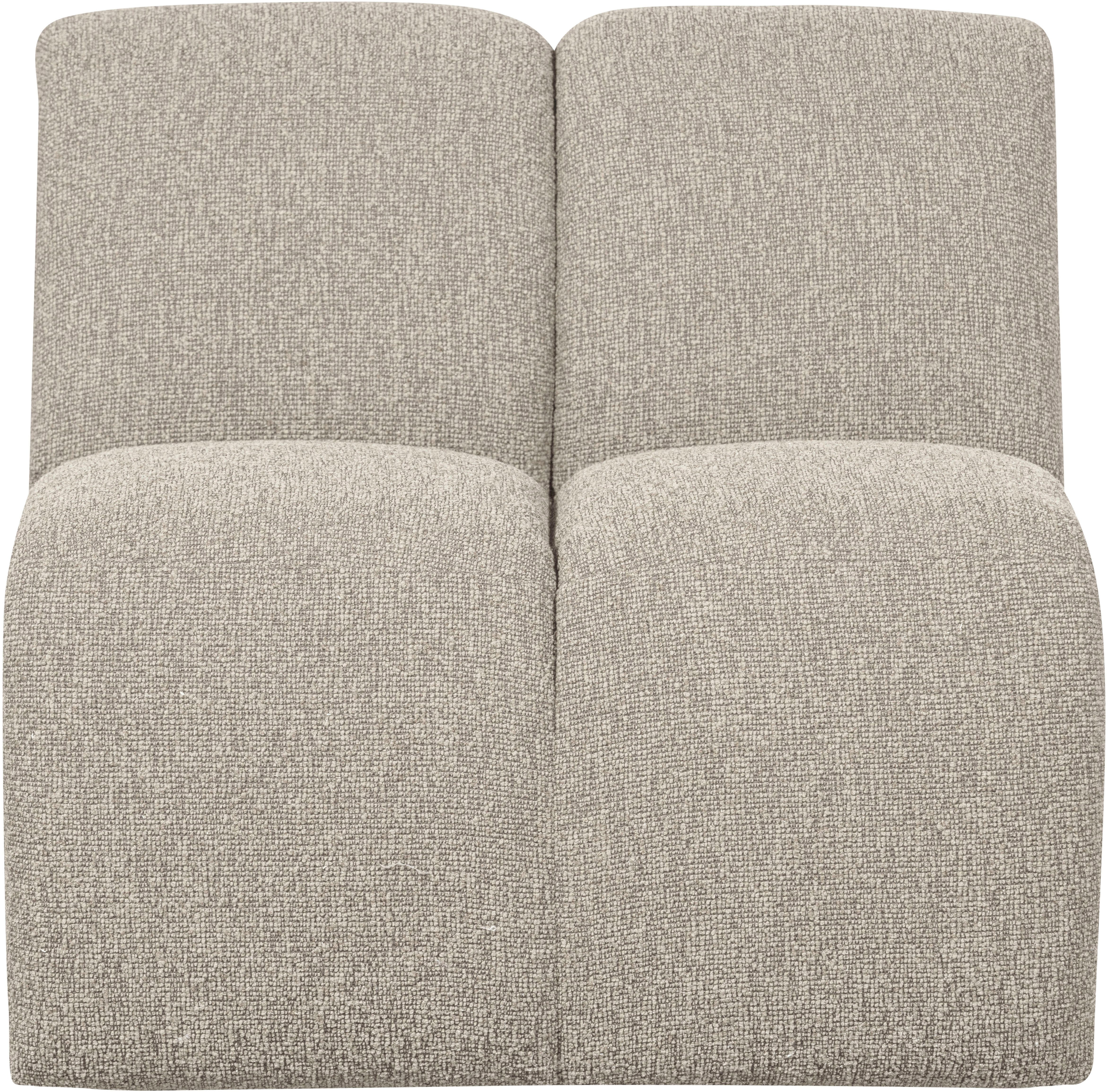 WOOOD Sofa-Mittelelement Mojo Bouclé-Bezug mit vertikaler Steppnaht B 84 x D 97 x H 74 cm, Maximale Verschleißfestigkeit, Tragkraft 120 kg, montiert geliefert