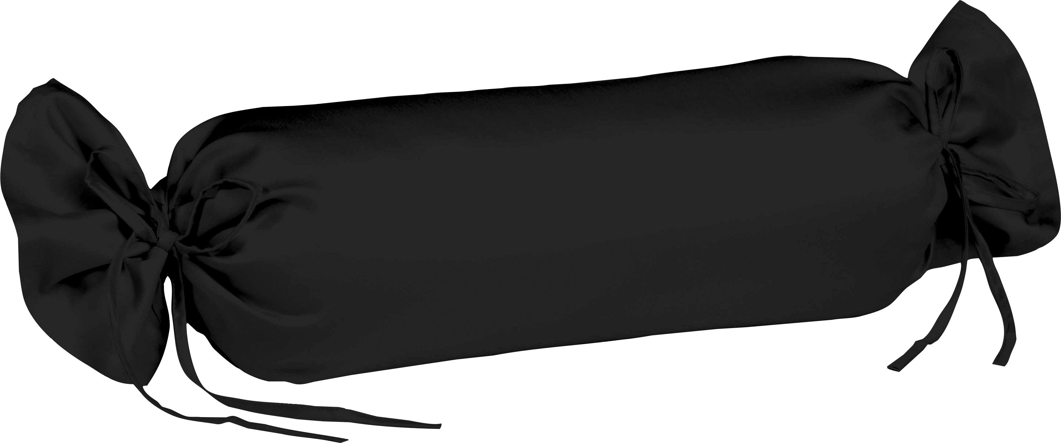 fleuresse Qualität schwarz (2 Interlock in Colours Nackenrollenbezug bügelfreier Stück), Interlock Jersey,