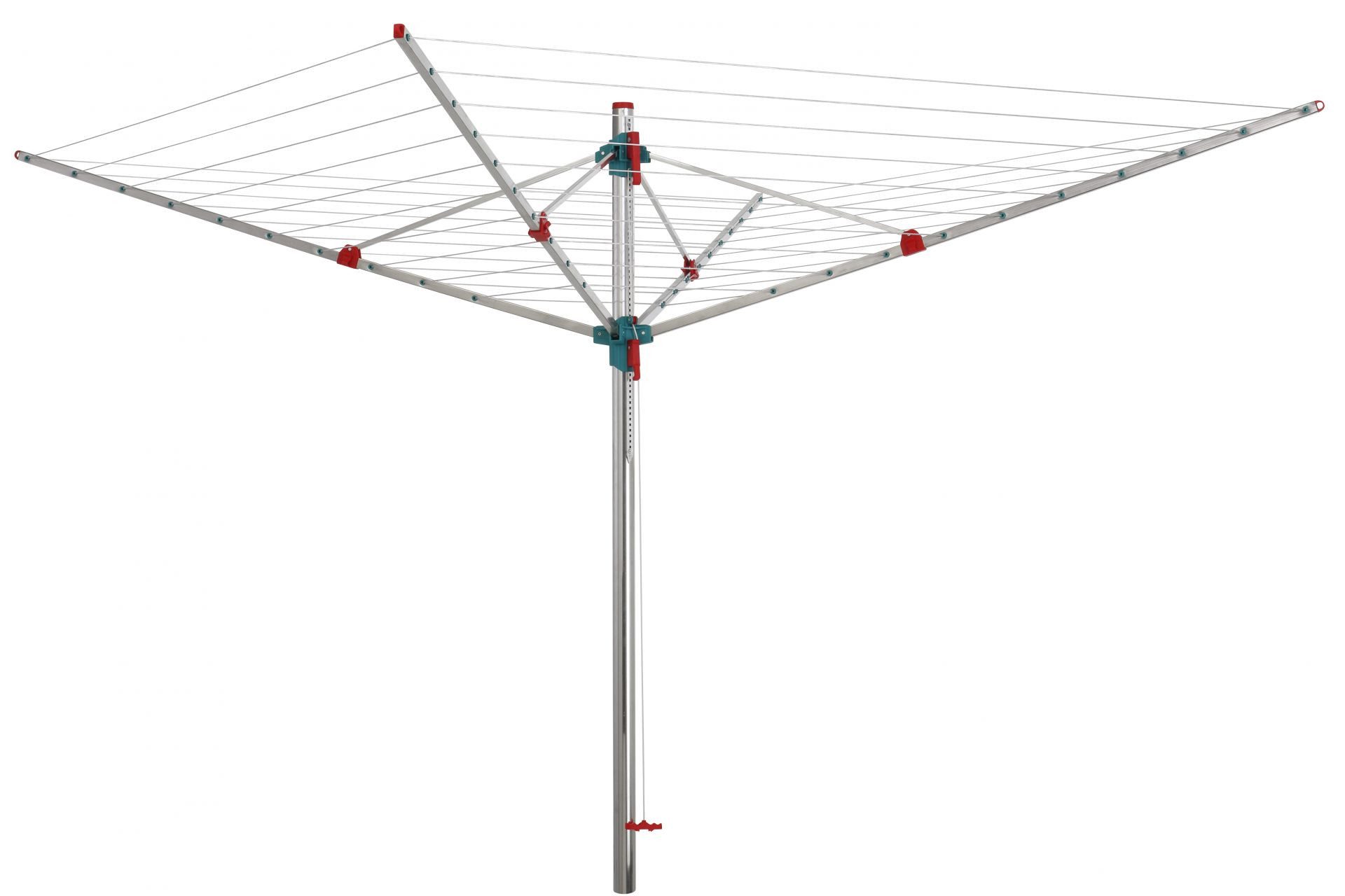 PROREGAL® Wäschespinne Wäschespinne Vento 12 windsichere Halter Aluminium Hx⌀ 170x300cm