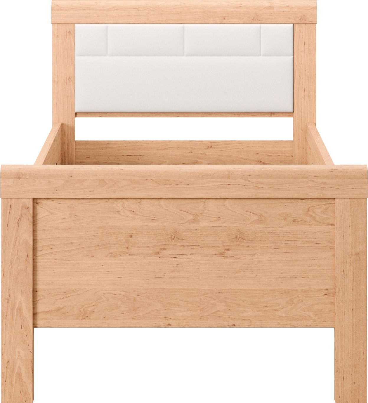 priess Einzelbett Arnsberg, Komforthöhe mit gepolstertem Kopfteil