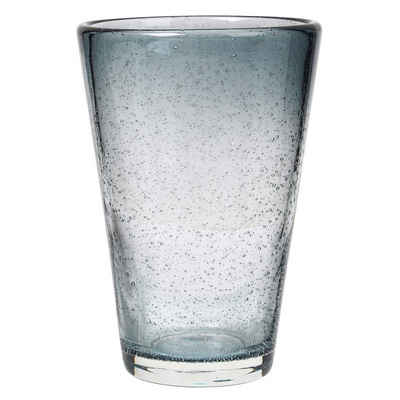 Broste Copenhagen Glas Trinkglas gross BUBBLE grau 0,4 l, Glas