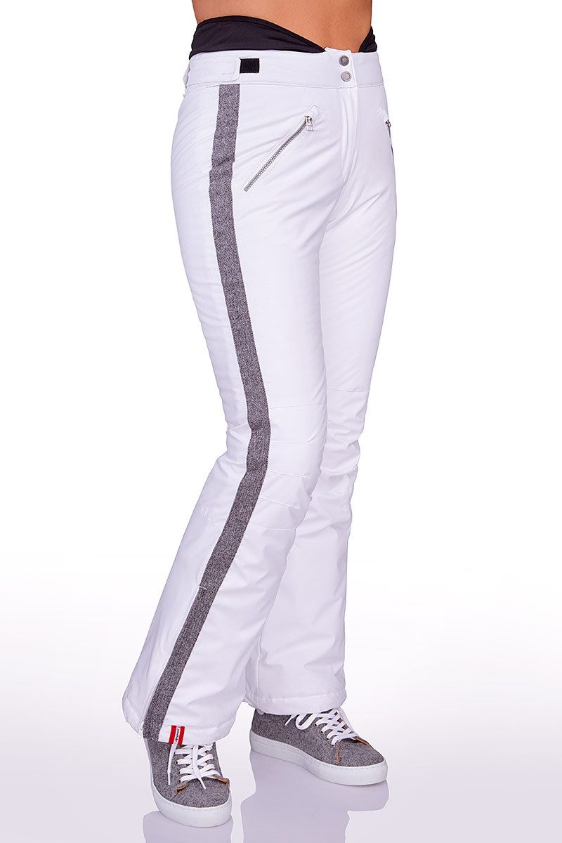 Almgwand Trachtenjeans Skihose Damen - SCHÜSSELKOPF - weiß/grau meliert