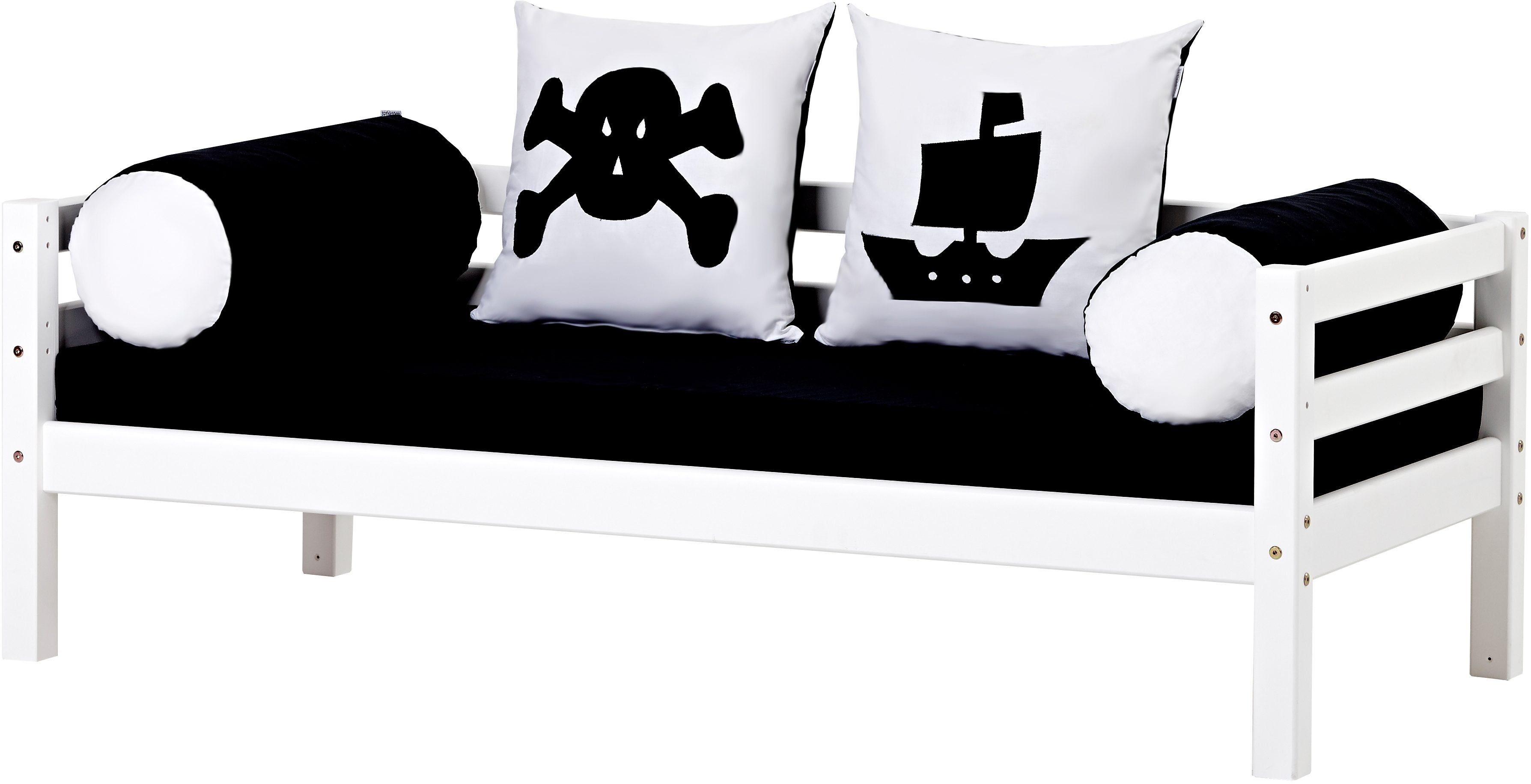 schwarz Dream, mit Kinderbett Tagesbett Größen Hoppekids Matratze Piratenbett, ECO 2