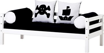 Hoppekids Kinderbett ECO Dream, Piratenbett, Tagesbett mit Matratze schwarz 2 Größen