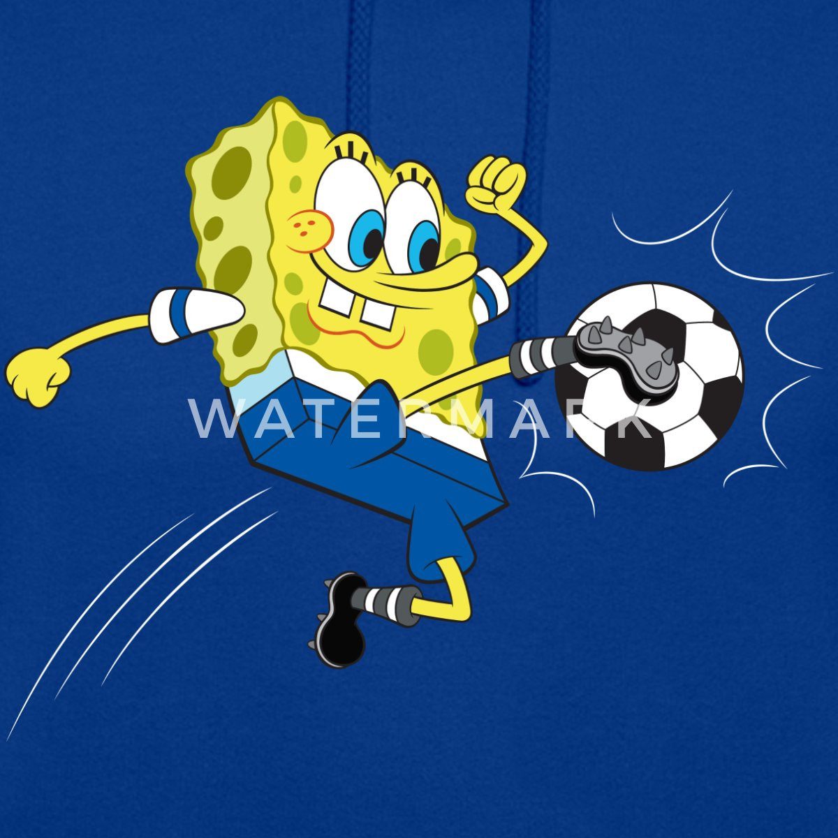 Spreadshirt Hoodie Spongebob Schwammkopf Kickt Einen Fußball Unisex Hoodie (1-tlg)