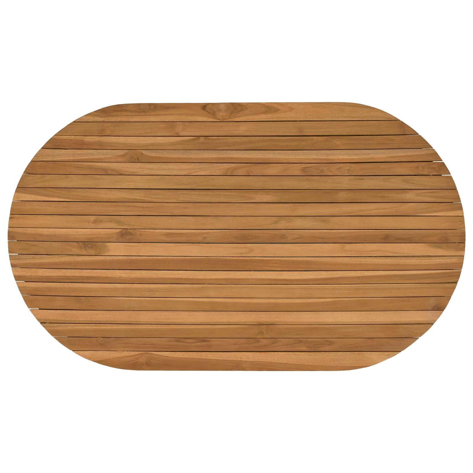 vidaXL Tischplatte Tischplatte 120 x 70 x 3,5 cm Oval Massives holz Natur (1 St)