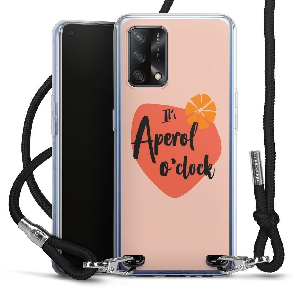 ISOI Handyhülle Mit Kette Für Oppo Reno 13 5G - Transparent, Pink, Mit 150 Cm Abnehmbarem Gurt