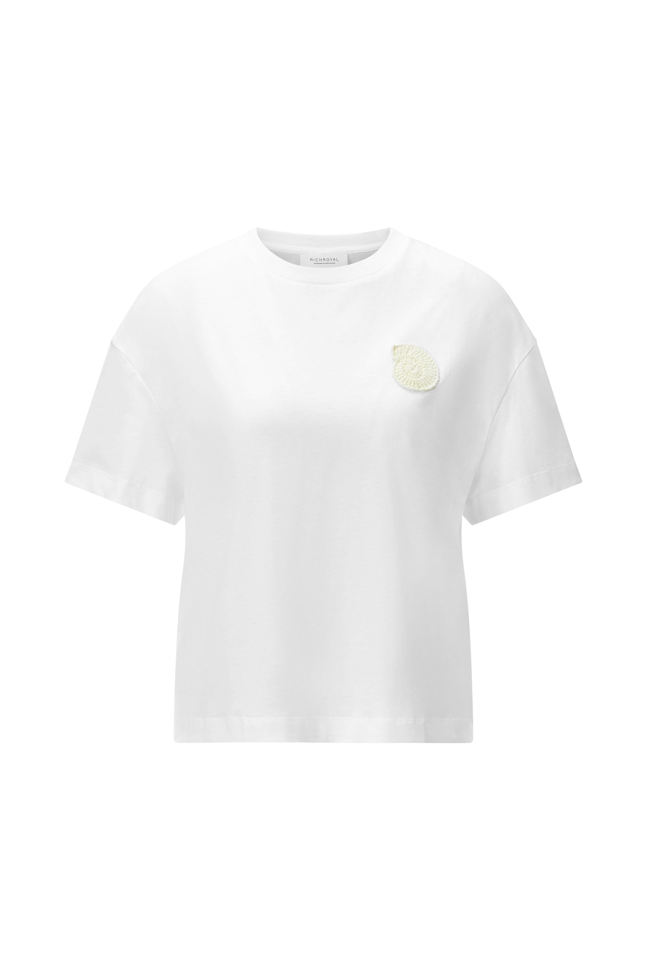 RICHROYAL T-Shirt Regular fit mit Muscheldetail