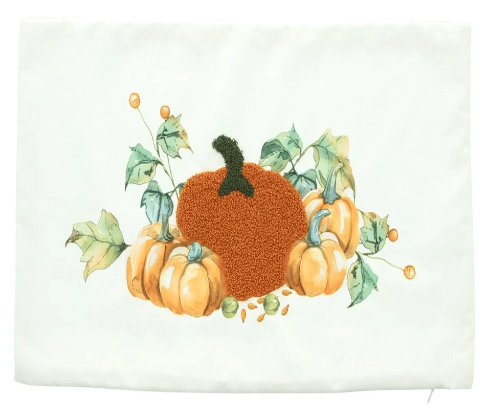 Home-trends24.de Kissenhülle Kürbis Kissenhülle Kissenbezug Herbst Halloween Deko, (1 Stück)
