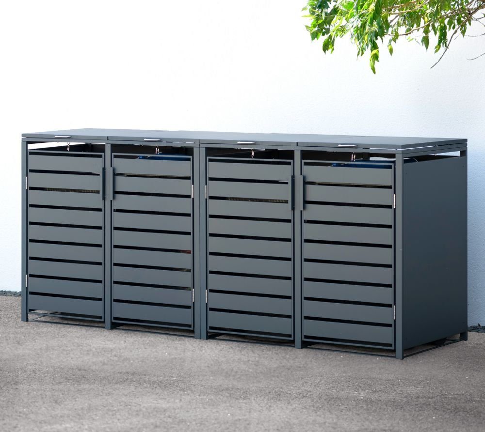 WESTMANN Mülltonnenbox Kubus, Platz für 4x240 L Mülltonnen