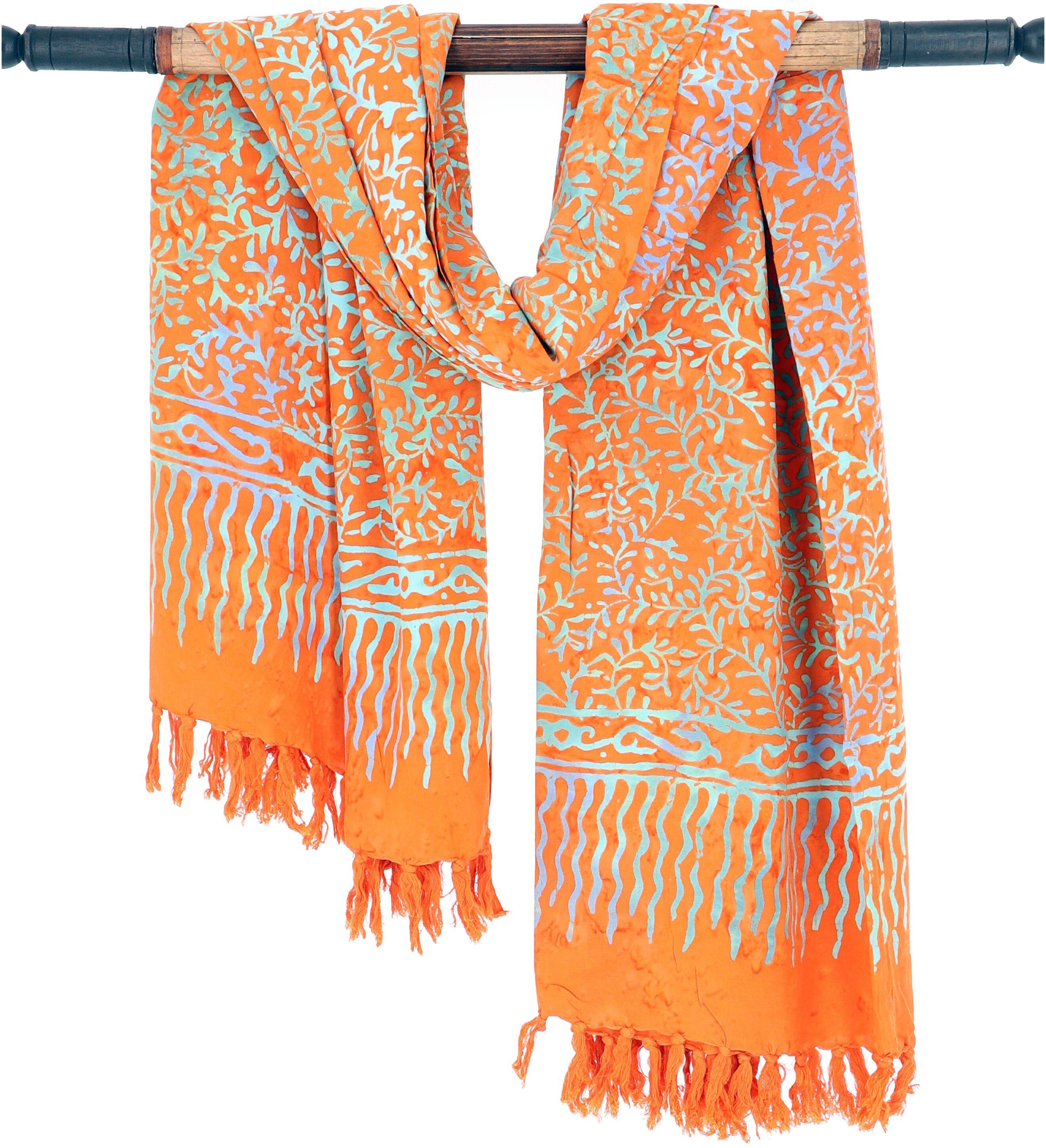 Guru-Shop Sarong Bali Batik Wandbehang, Design Sarong, 31/orange Wickelrock