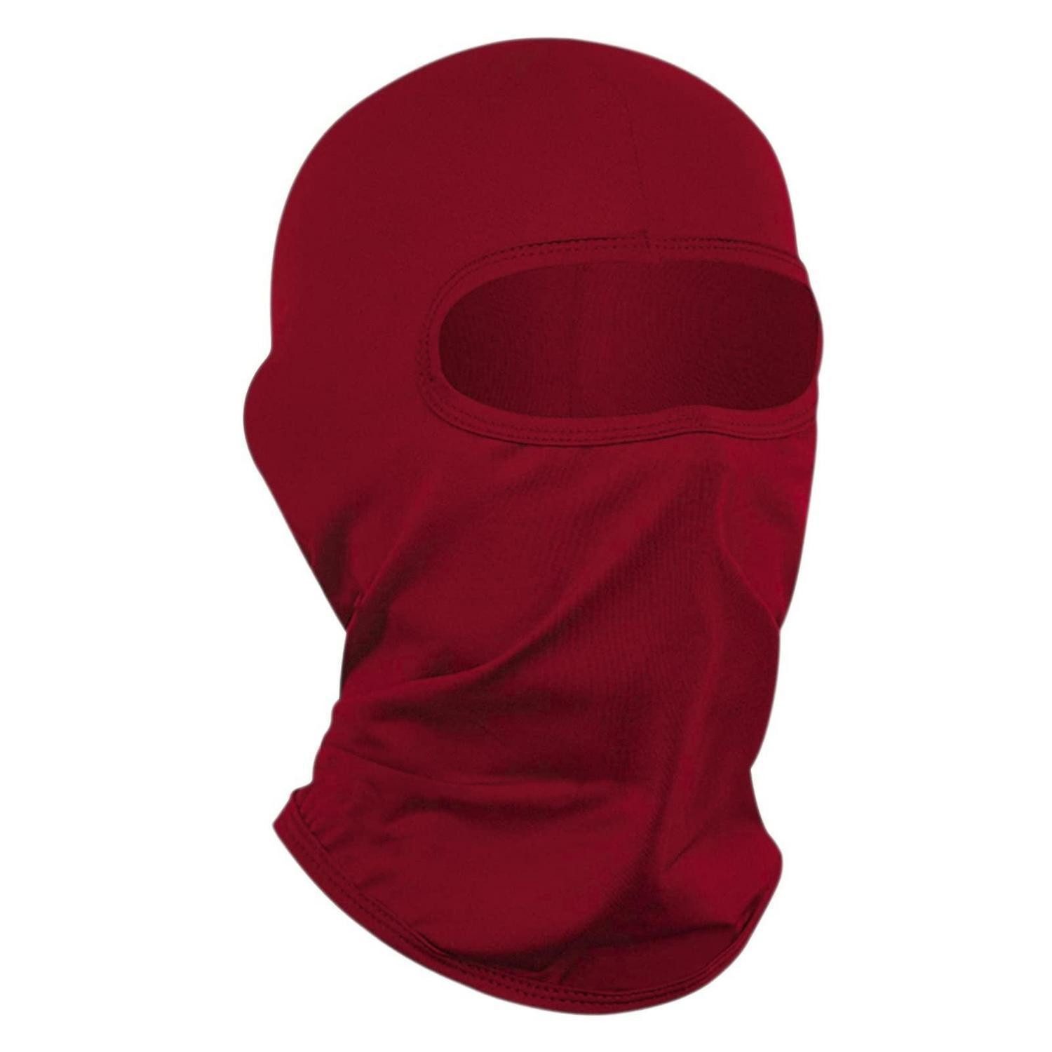 LuxusKollektion Sturmhaube Sturmhaube Balaclava Damen Herren UV Schutz Einheitsgröße Rot