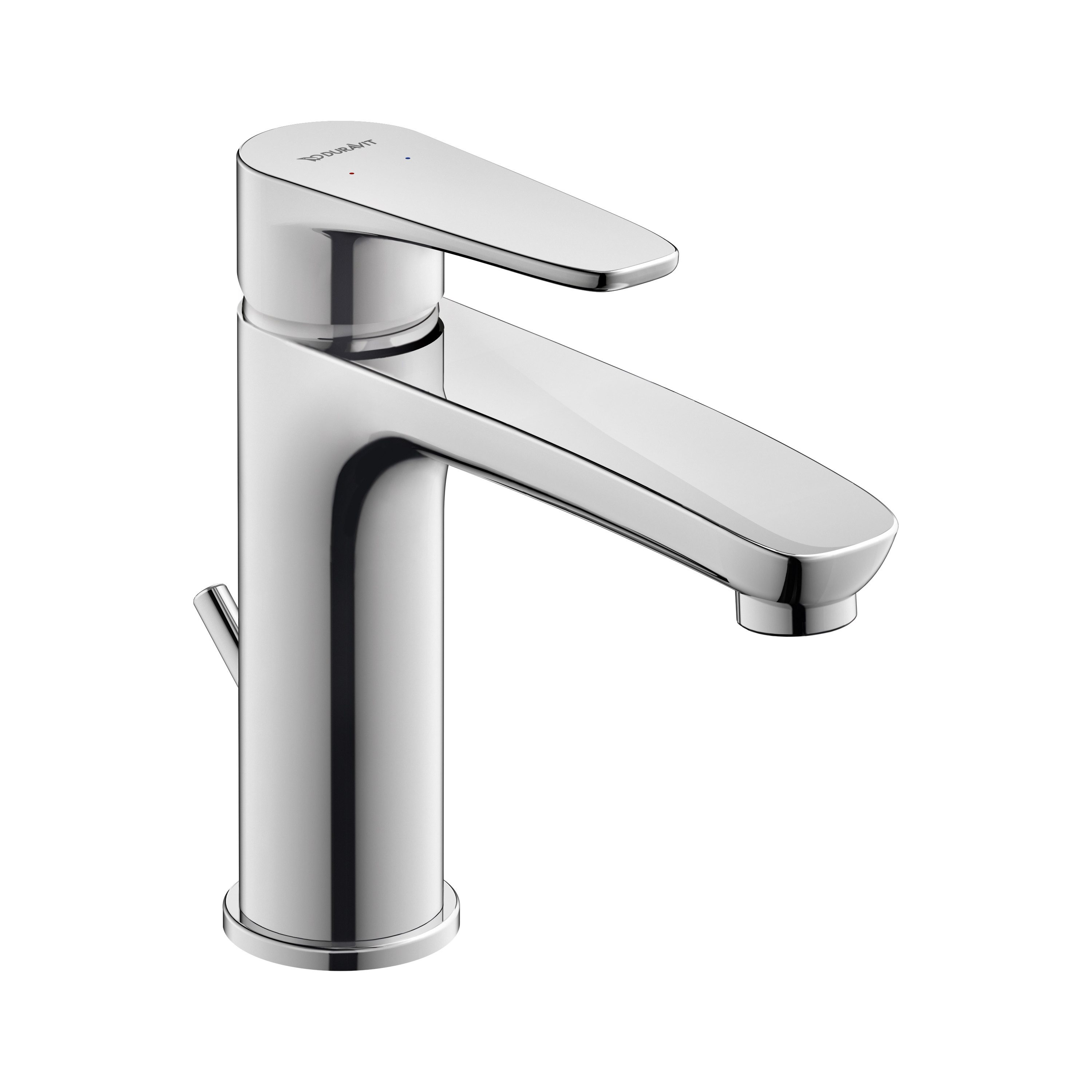 Duravit Badarmatur Waschtischarmatur B.1 Größe M (Armatur) Chrom, Größe M, mit Zugstangen-Ablaufgarnitur