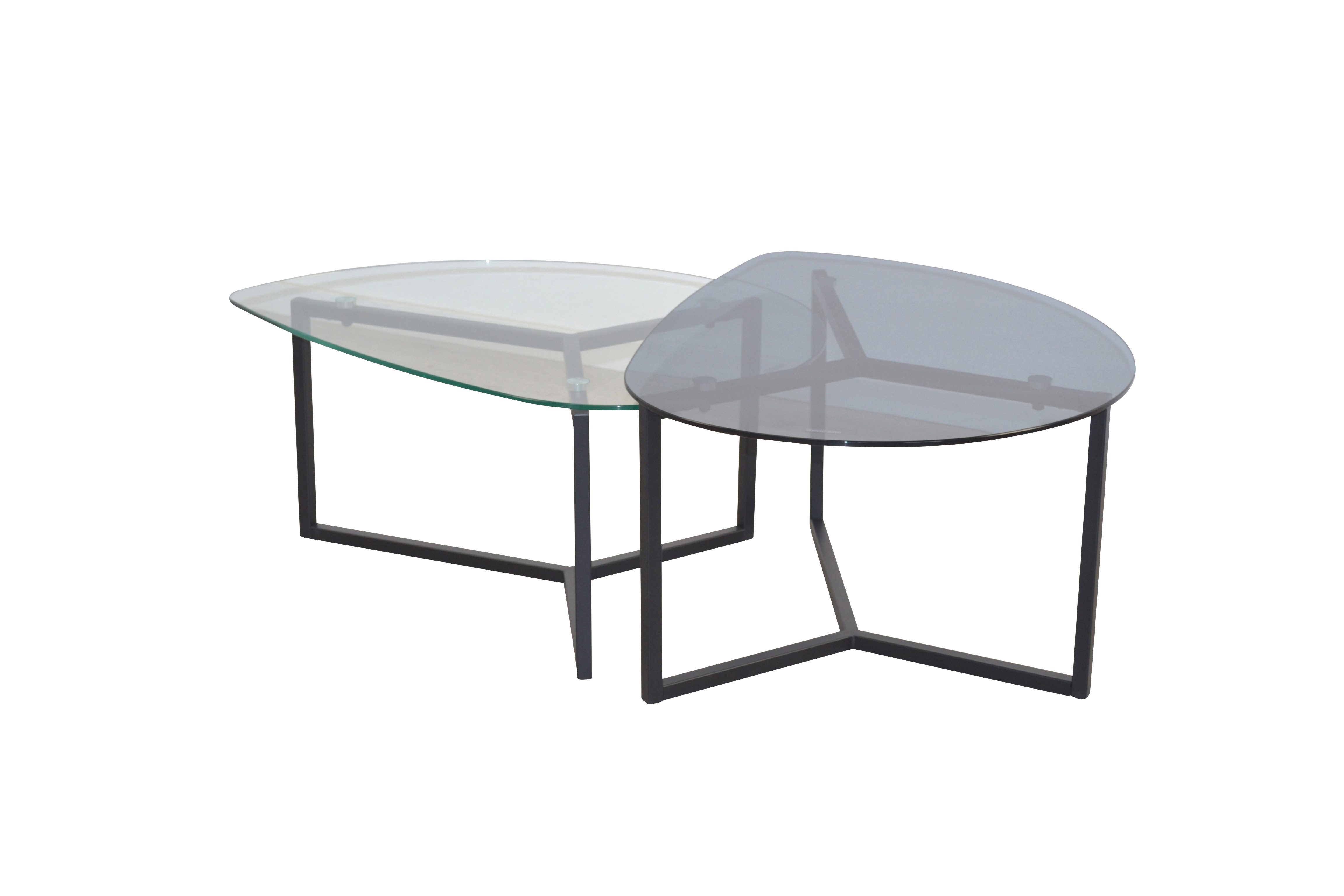 moebel-direkt-online Couchtisch 2teiliges Couchtisch-Set mit einer Höhe von 40 cm und 36 cm (2teiliges Tischset, 2teiliges Tischset), Sicherheitsglasplatten