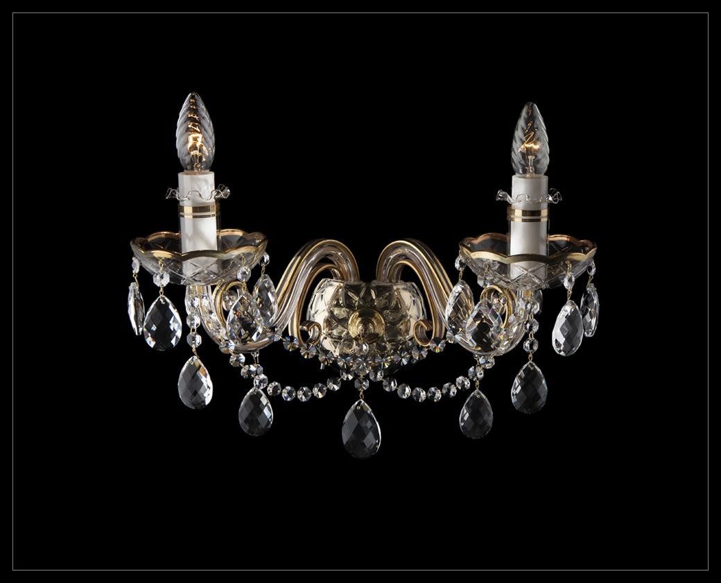 JVmoebel Wandleuchte Bohemia Wandlampe Eleganter Kronleuchter aus Glas, Made in Europa