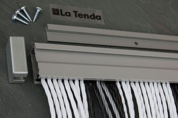 La Tenda Insektenschutz-Vorhang La Tenda OSTUNI 1 XL Streifenvorhang weiß, 120 x 230 cm, PVC - Länge und Breite individuell kürzbar