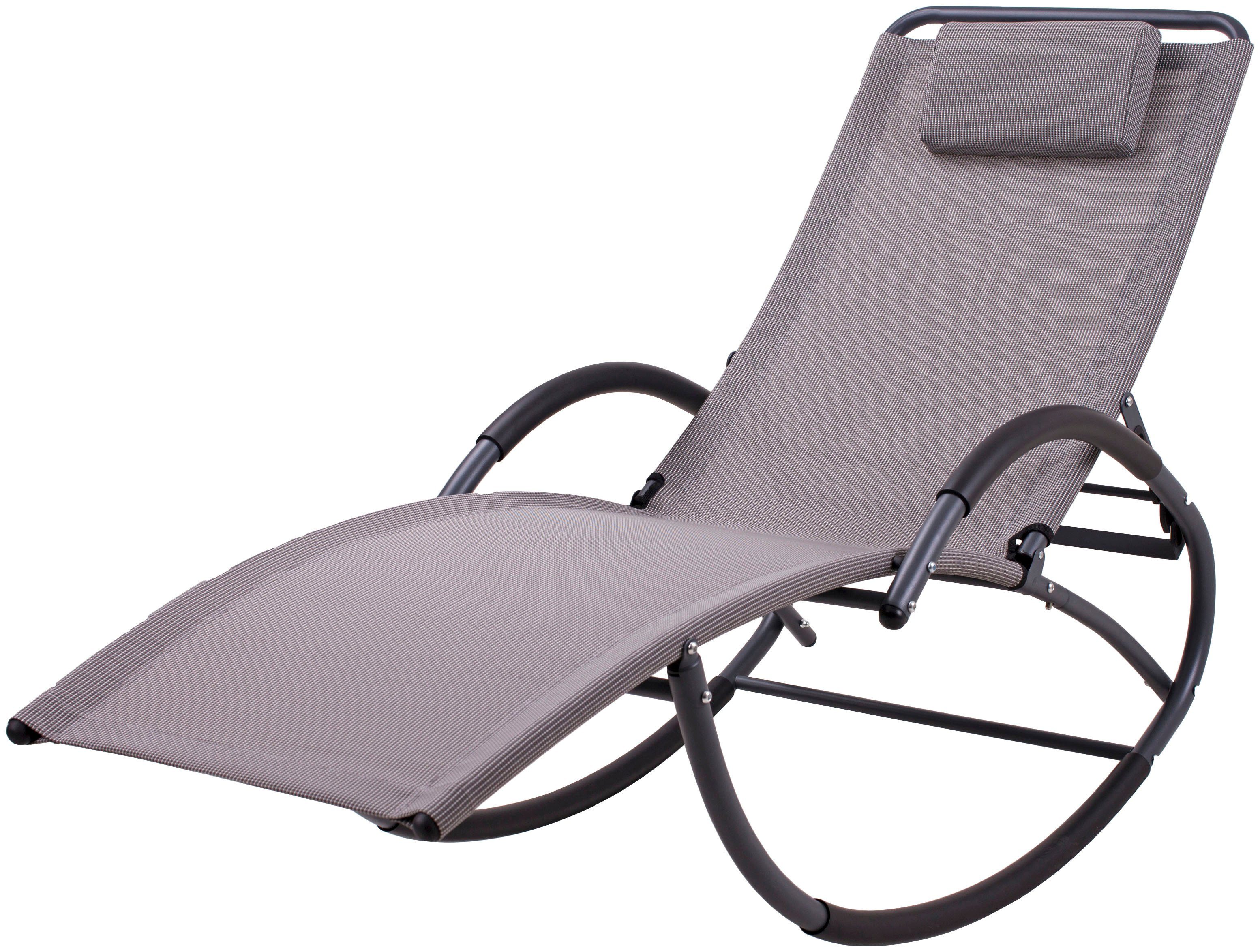 Garden Pleasure Gartenliege Schaukelliege SIROS, BxLxH: 63x177x106 cm, inkl. Nackenkissen