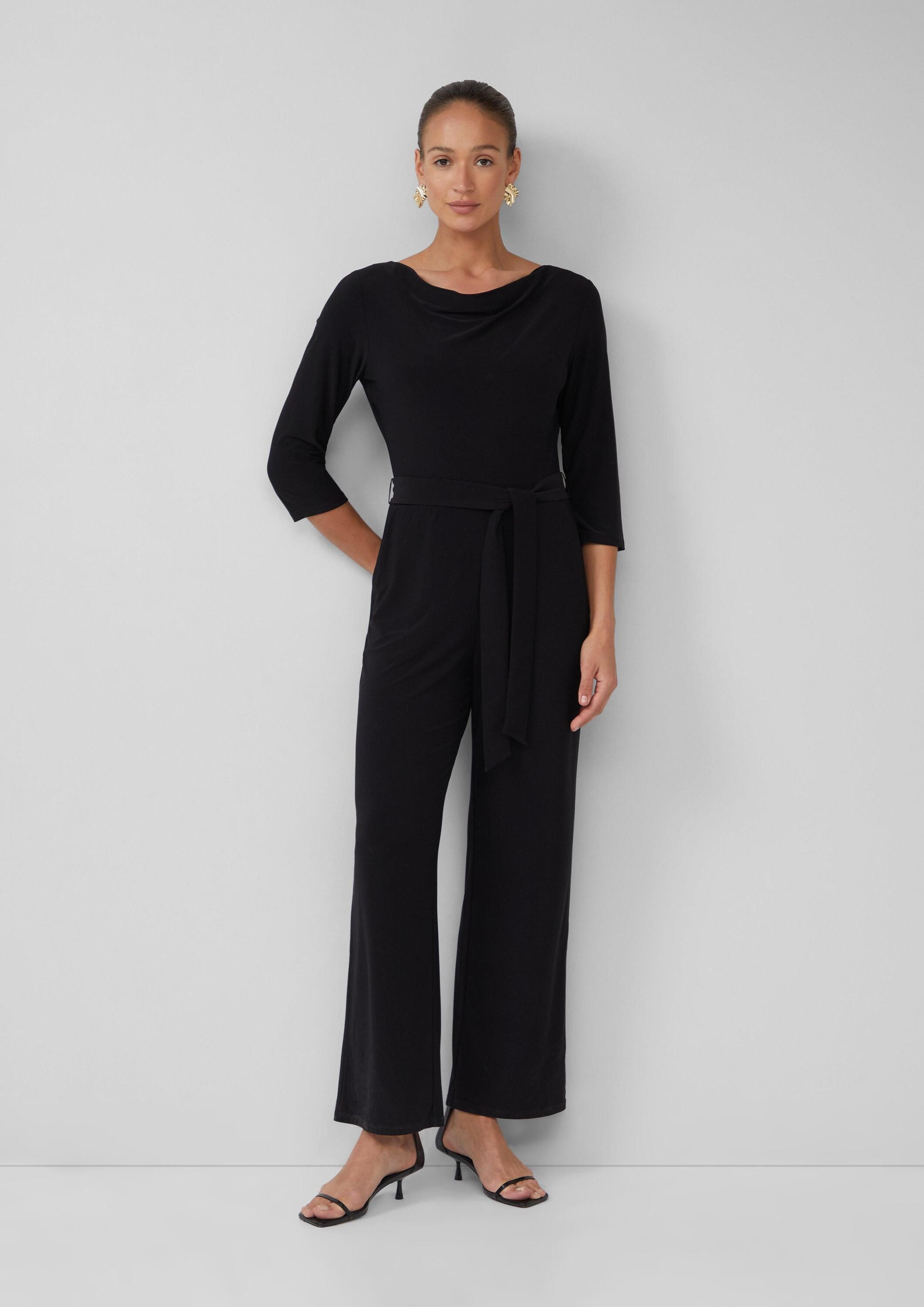 s.Oliver Jumpsuit Overall Fließender Jumpsuit mit Wasserfall-Ausschnitt und günstig online kaufen