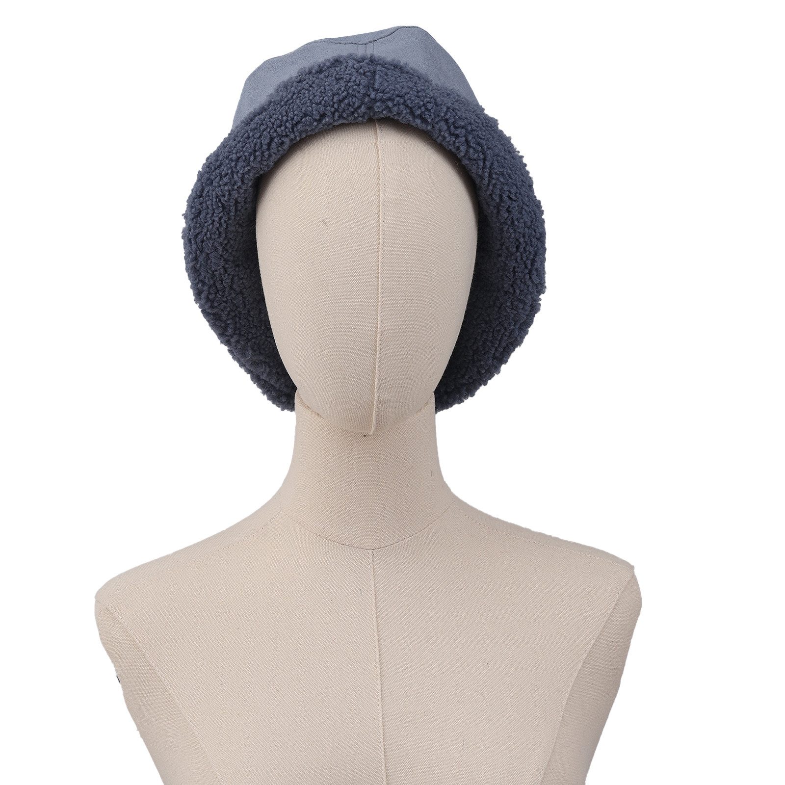TAN.TOMI Fischerhut Damen Hut Winter Weiche Flauschige Fischerhut Breite Krempe Fellmütze Winter Warme Mütze für Mädchen