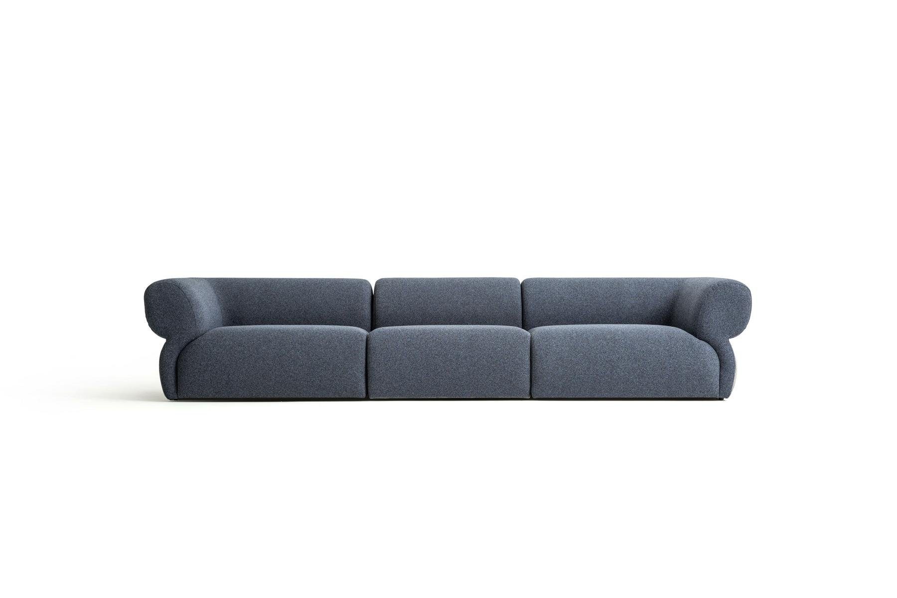JVmoebel Big-Sofa Design Sofa 5 Sitzer Wohnzimmer Polstersofa Modern Stil, Made in Europe Blau