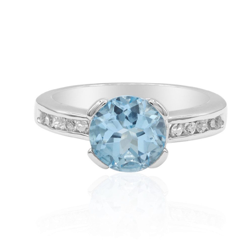 Cavill Silberring Cavill Ring Sterlingsilber mit 2,35 ct blauem Topas & Weißtopasen (1-tlg)