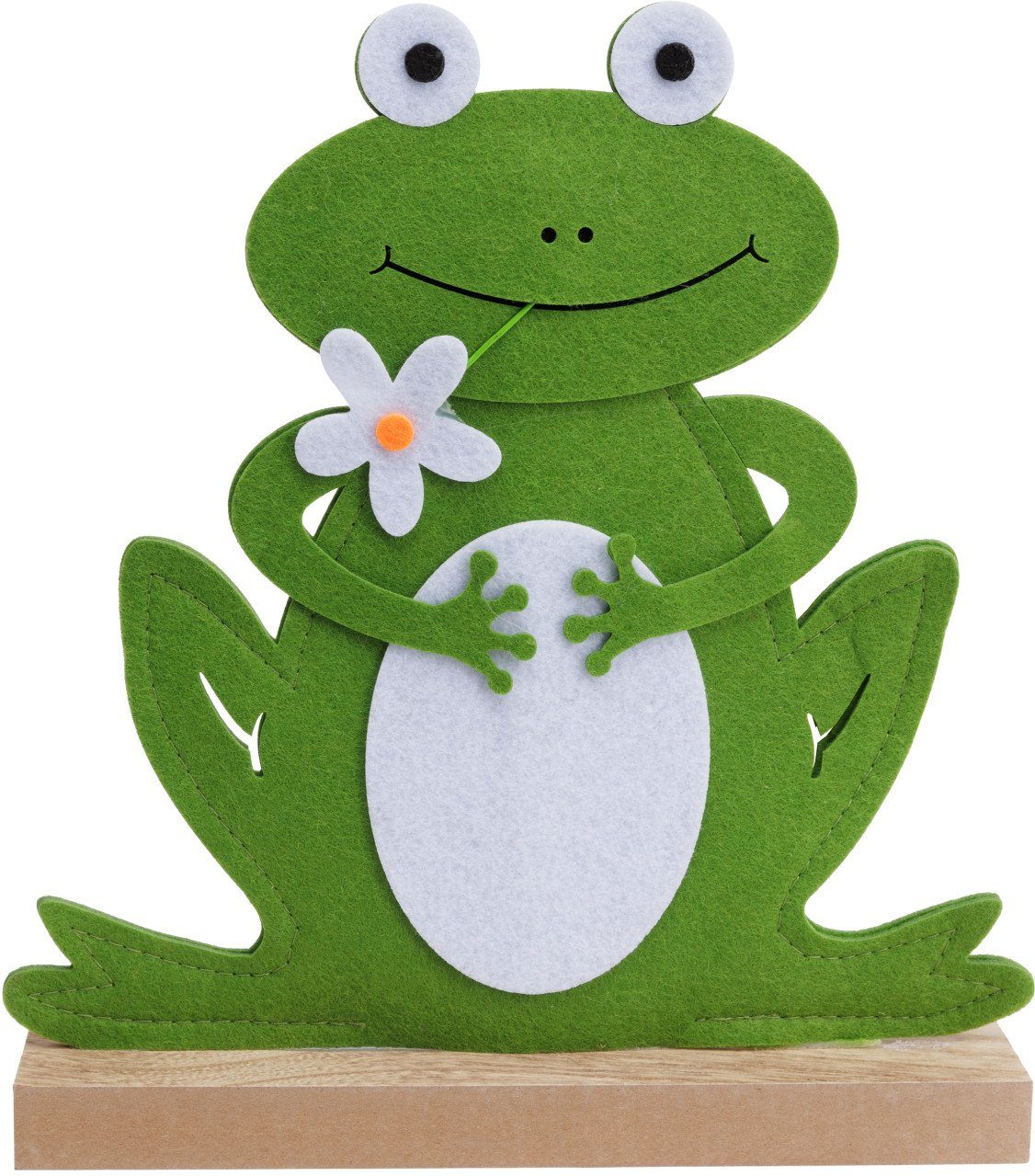 Dekofigur TrendLine Aufsteller Frosch Filz 35 cm grün