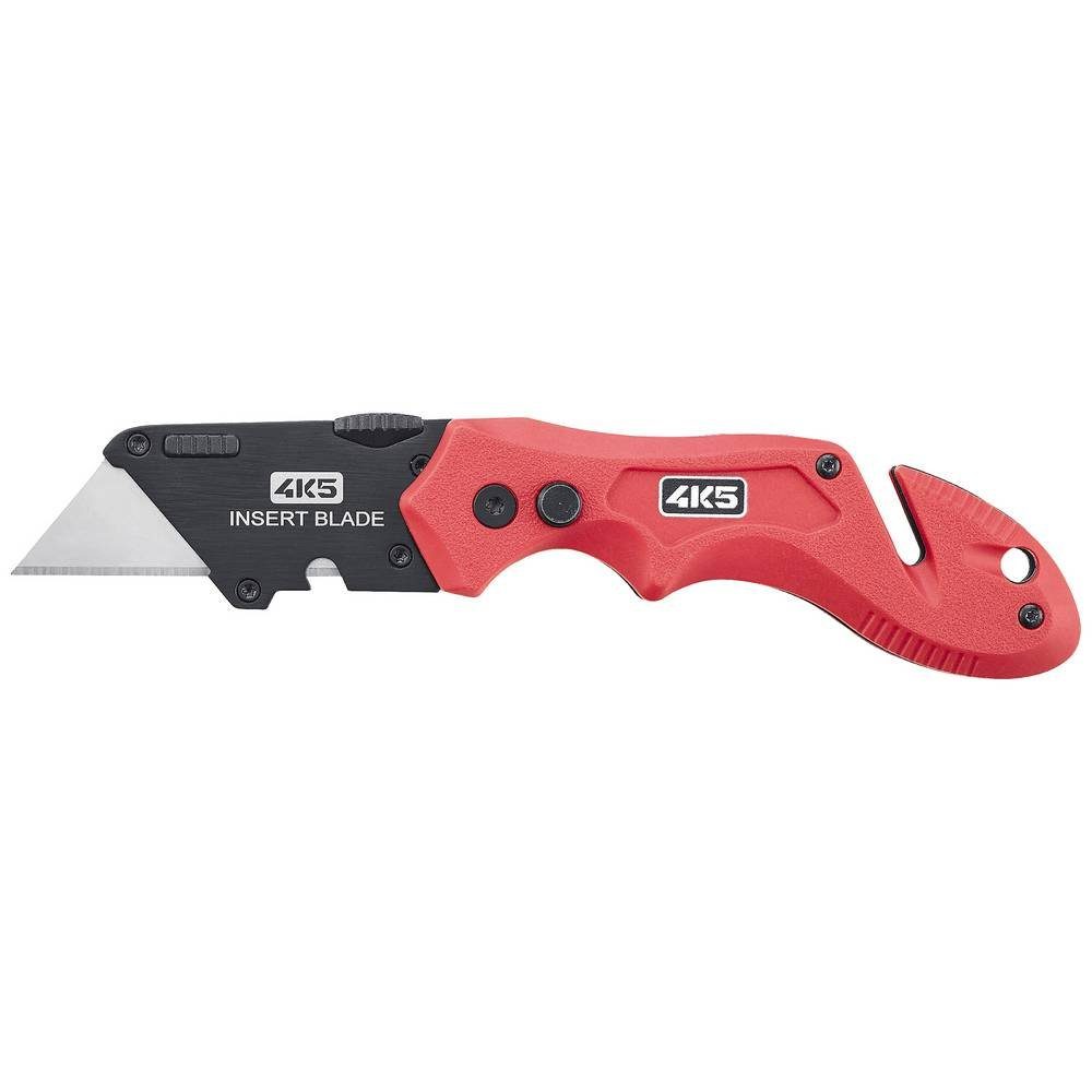 4K5 Tools Taschenmesser Effektives Klappmesser mit austauschbaren Trapezklingen 600.300A, mit Holster