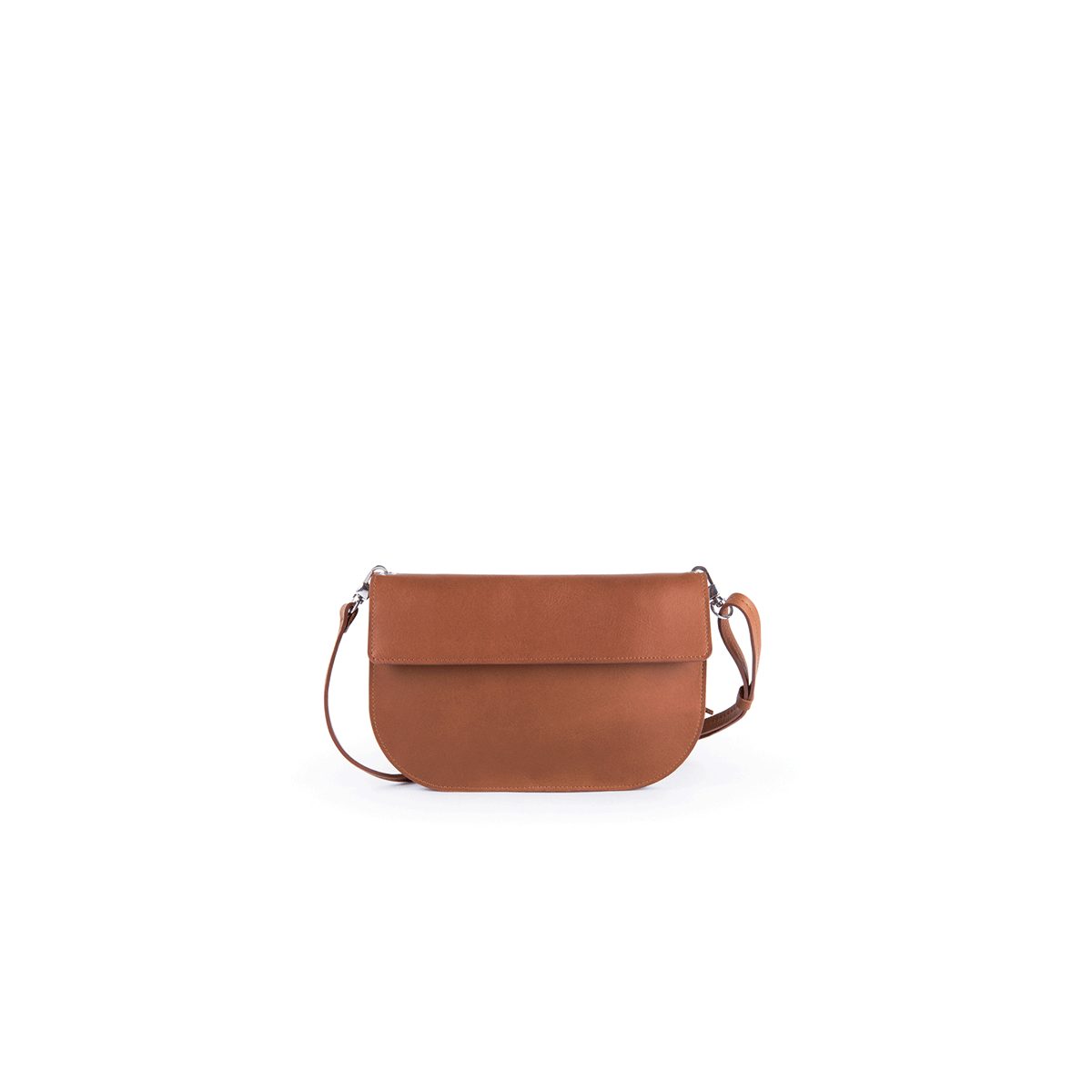 Handtasche Handtasche mit Überschlag, cognac.
