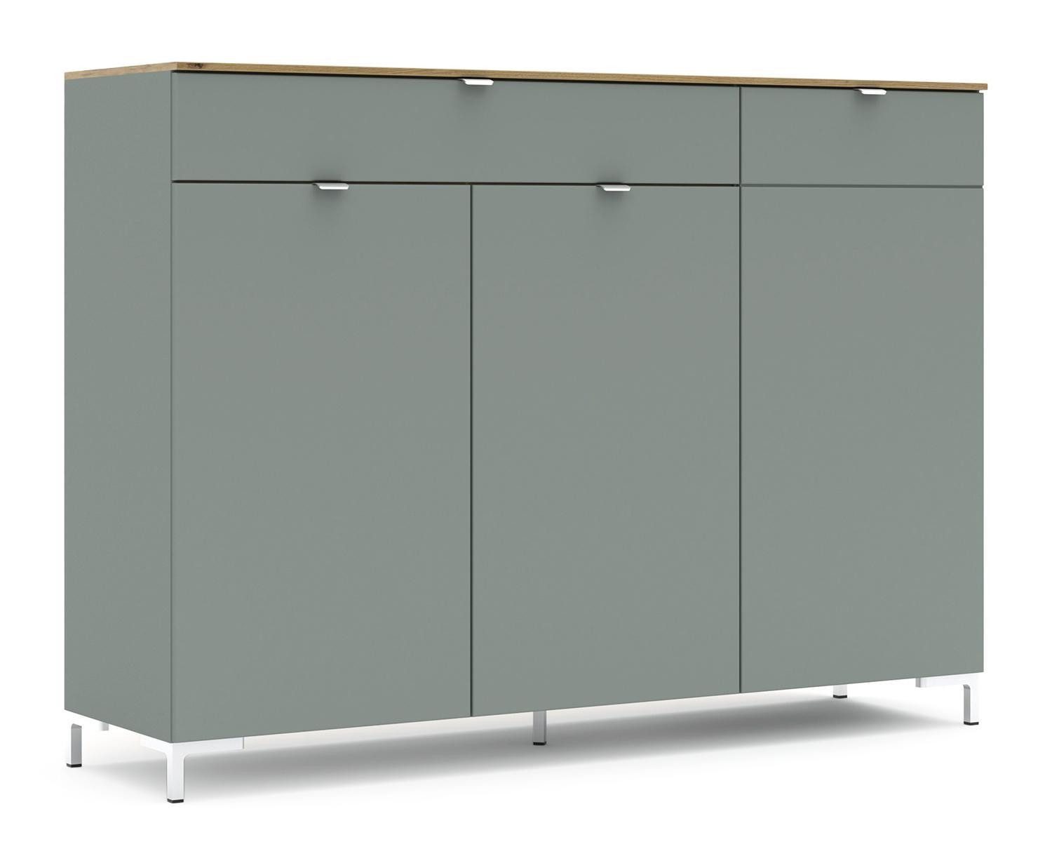 Innostyle Möbelfuß BARI, Chromfarben matt, 5er Set, H 9 cm