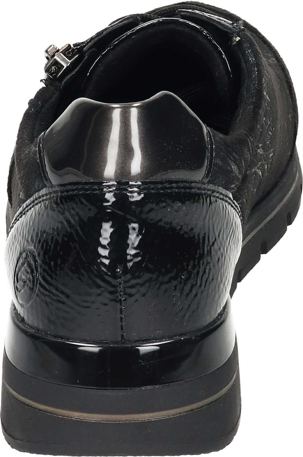schwarz Remonte Sneaker Synthetik Schnürer aus strapazierfähigem