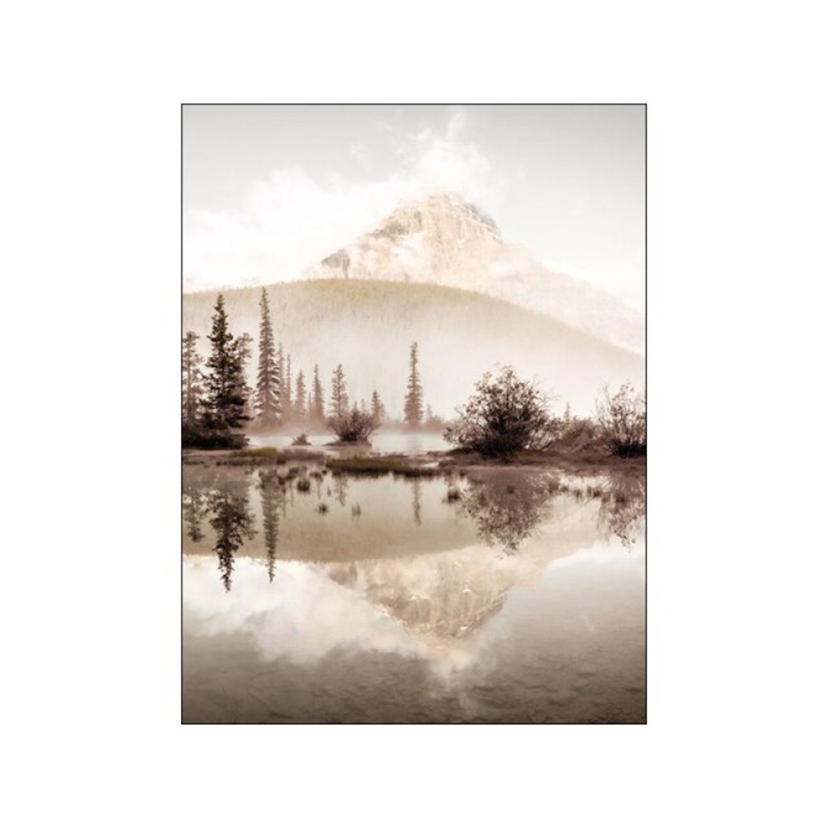TPFLiving Kunstdruck (OHNE RAHMEN) Poster - Leinwand - Wandbild, Landschaften und Natur - 12 Motive und in 14 Größen zur Auswahl - (Wanddeko Wohnzimmer), Farben: Braun, Beige und Weiß - Größe: 10x15cm