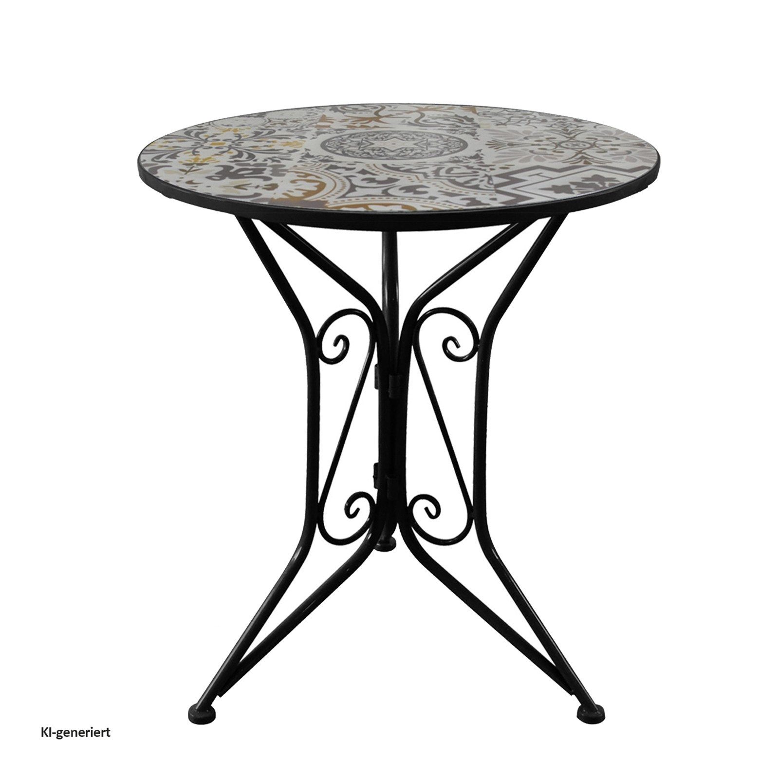 HTI-Living Gartentisch Metall Schwarz Algier (Stück, 1-St., 1 Gartentisch)