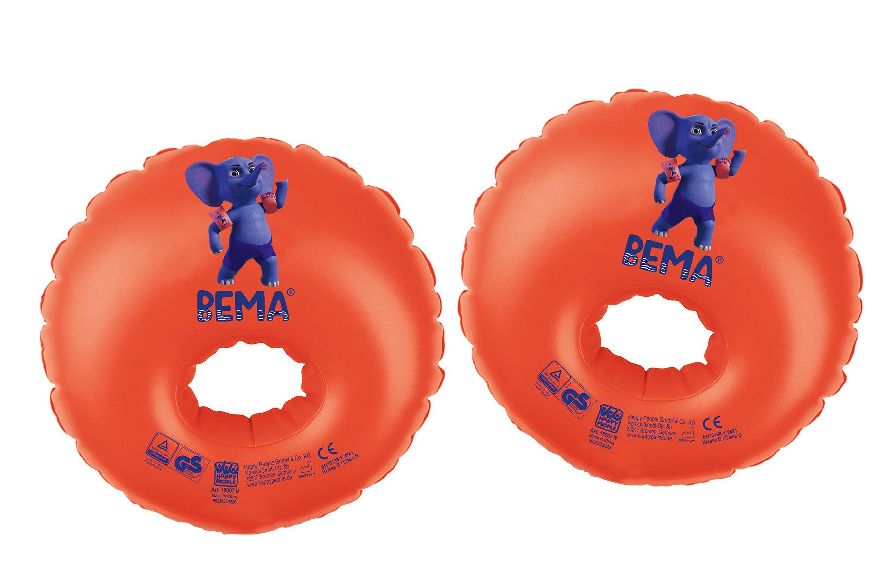 Happy People Schwimmhilfe BEMA Schwimmhilfe Duo 3-6 Jahre orange/blau Ø25cm